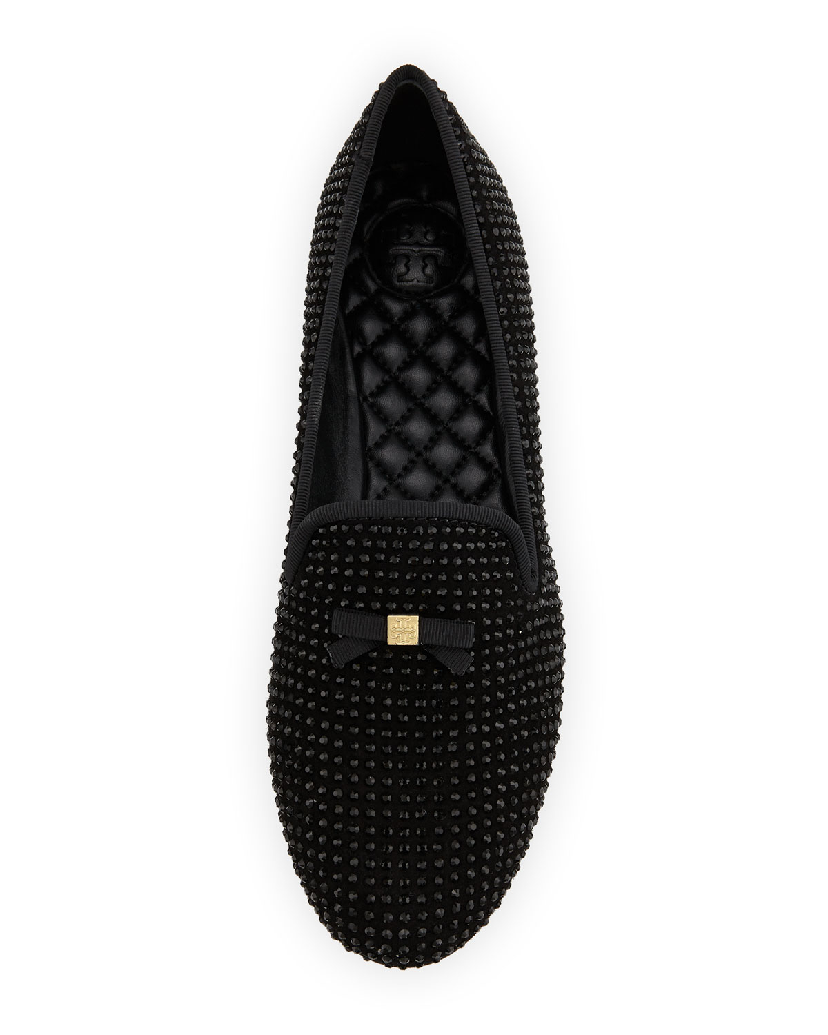Tory Burch Chandra Sparkle Smoking Slipper Black - Lyst