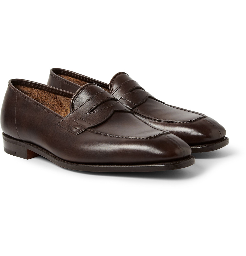 John Lobb Ashley Leather Penny Loafers in Brown for Men | Lyst