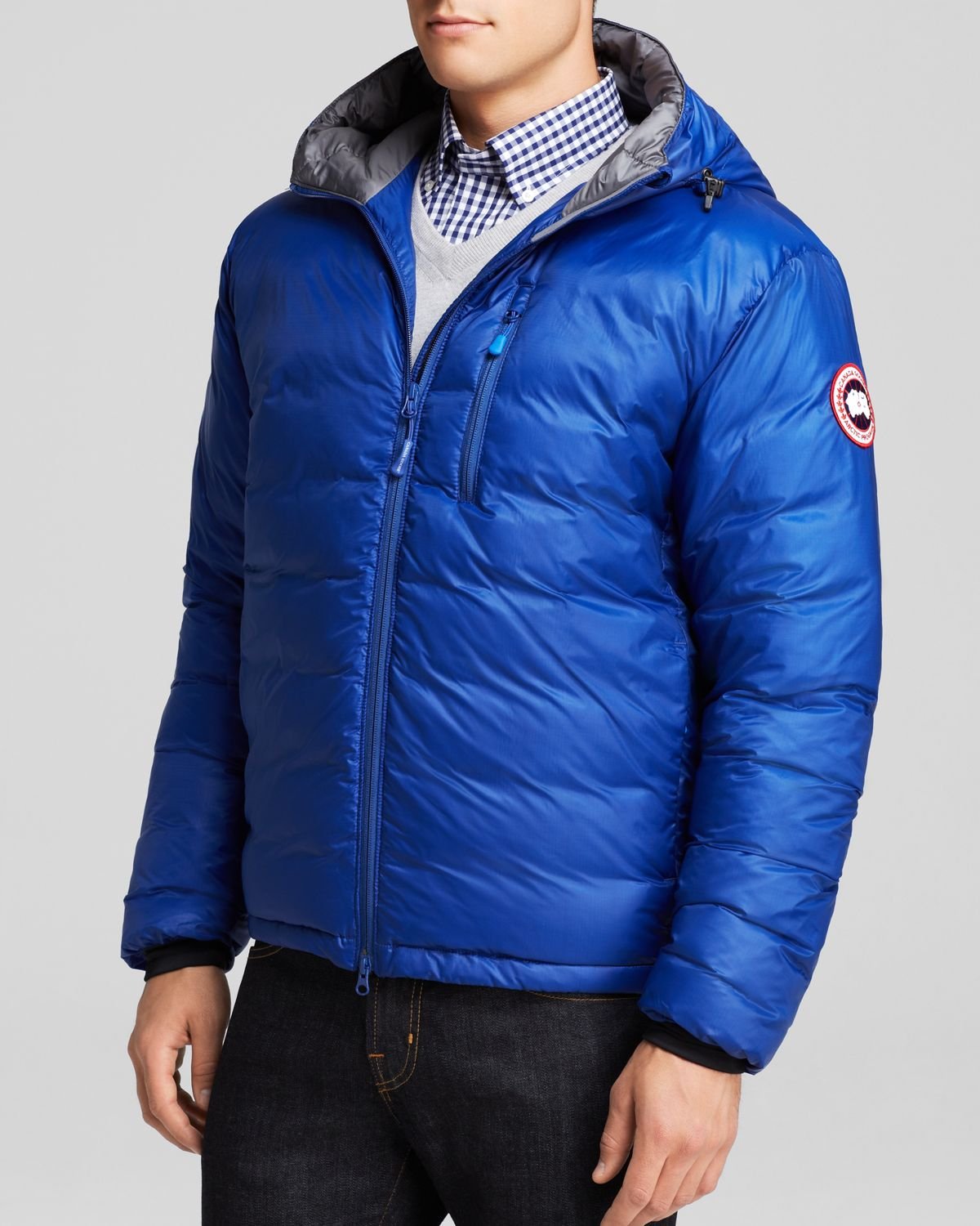 Lyst - Canada goose Lodge Hooded Down Jacket in Blue for Men