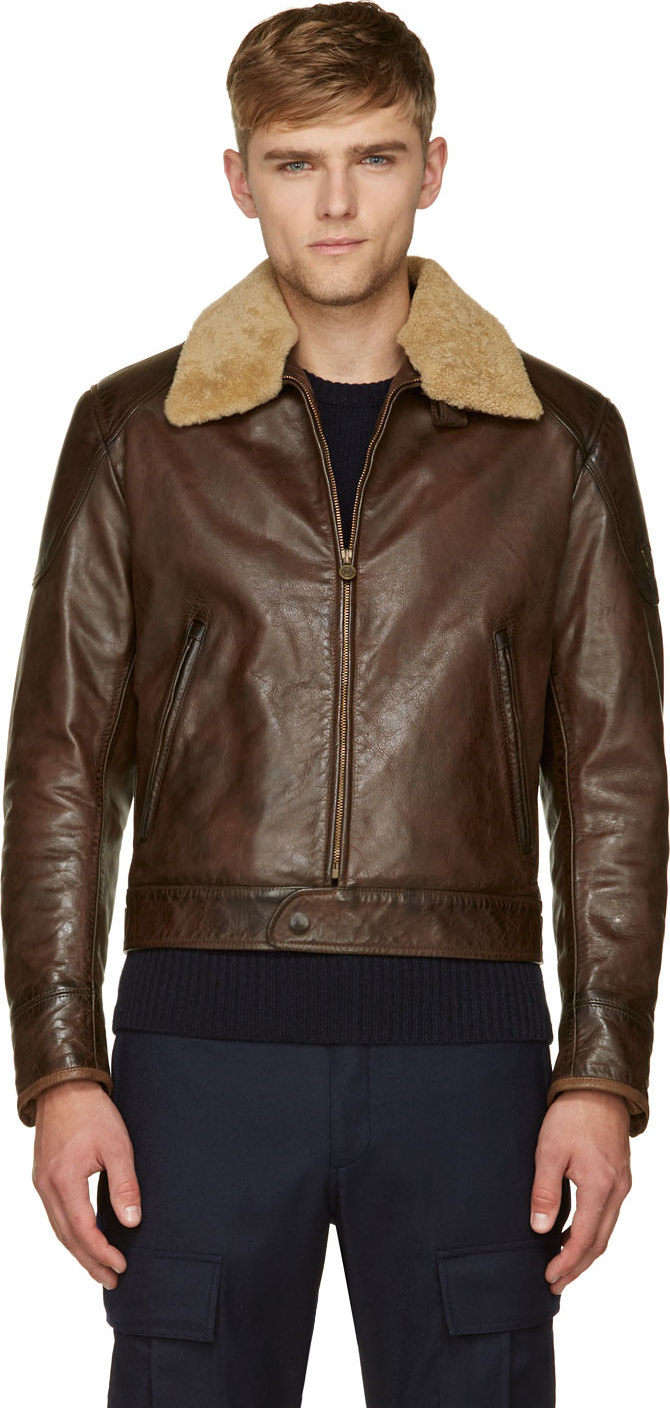 Lyst - Matchless Brown Leather Marlon Brando Special Edition Bomber in ...