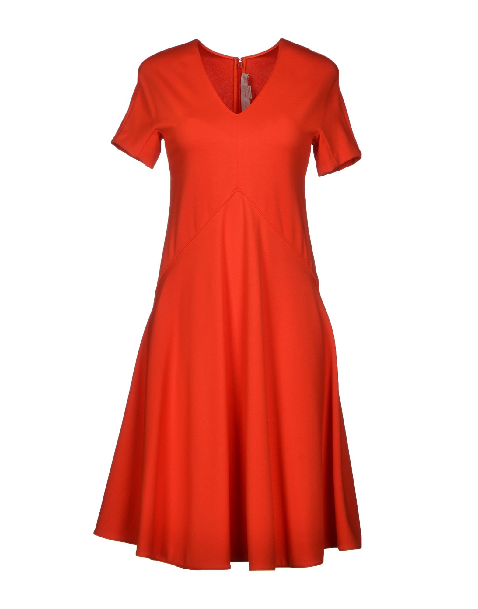Stella mccartney Knee-length Dress in Red | Lyst