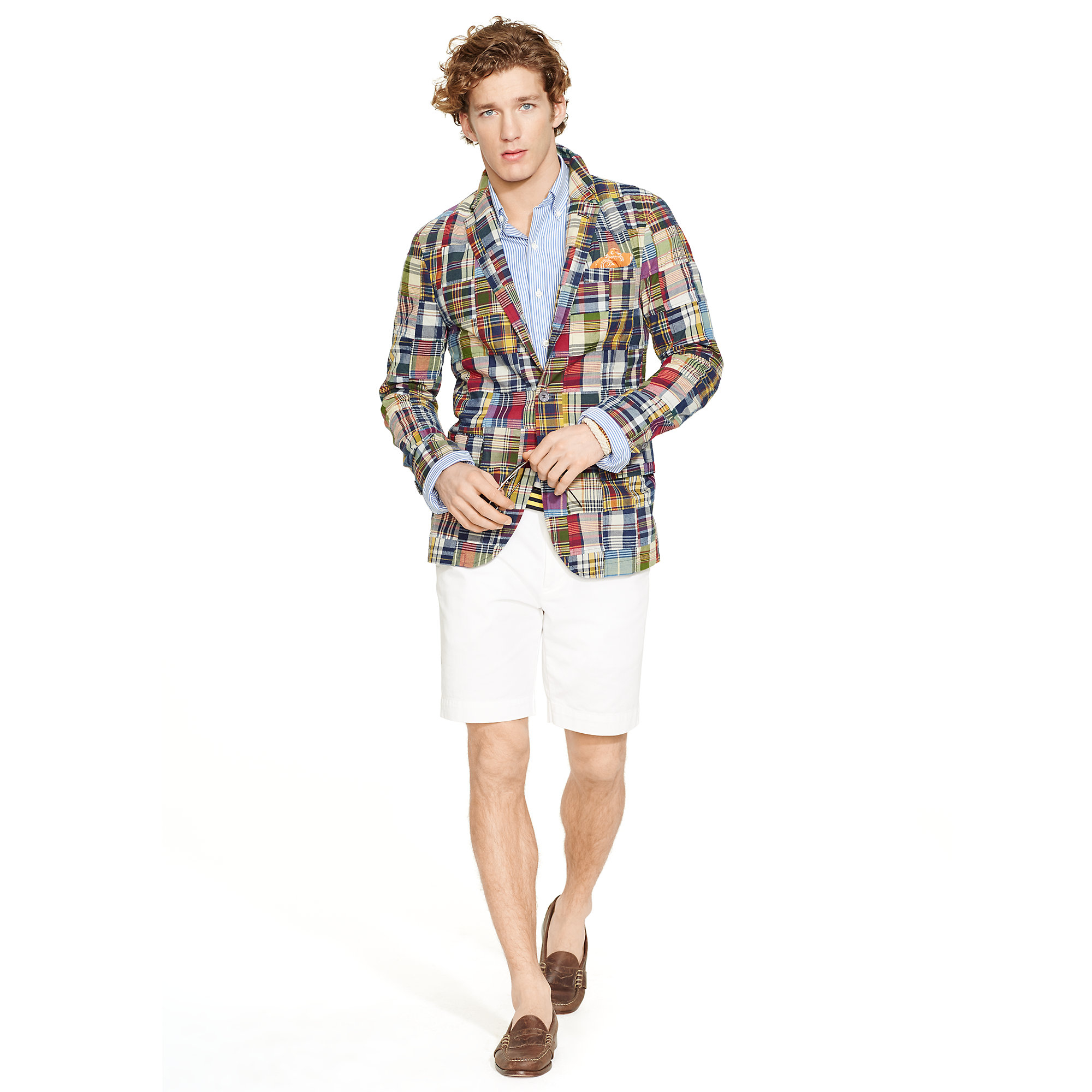ralph lauren patchwork blazer