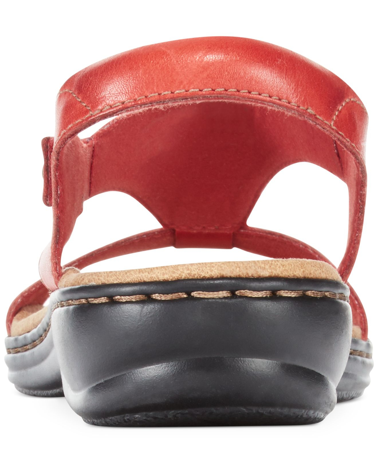 clarks red sandals