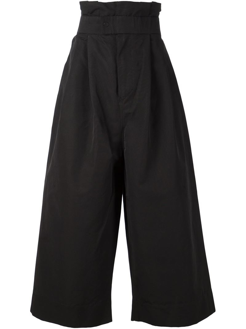 mens high waisted wide leg trousers