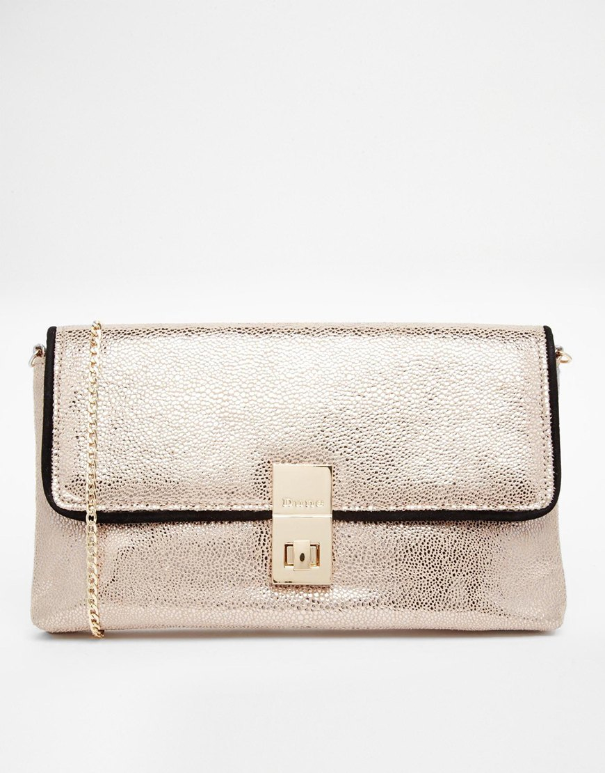 metallic clutch bag