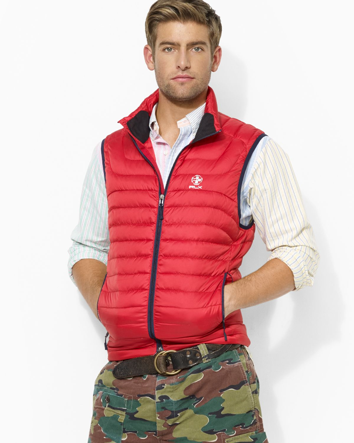 Lyst - Ralph Lauren Polo Rlx Waterresistant Down Vest in Red for Men