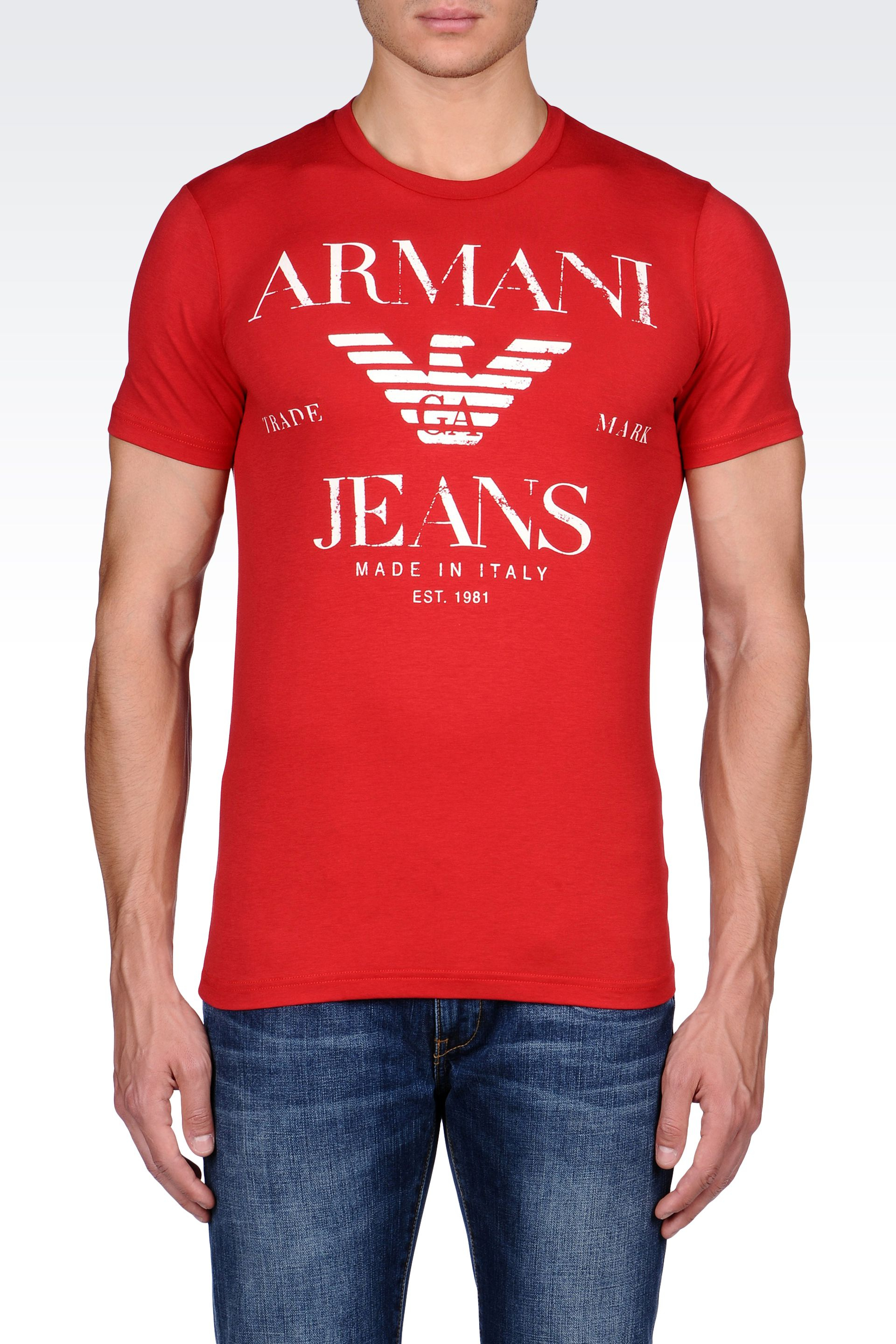 armani red t shirt