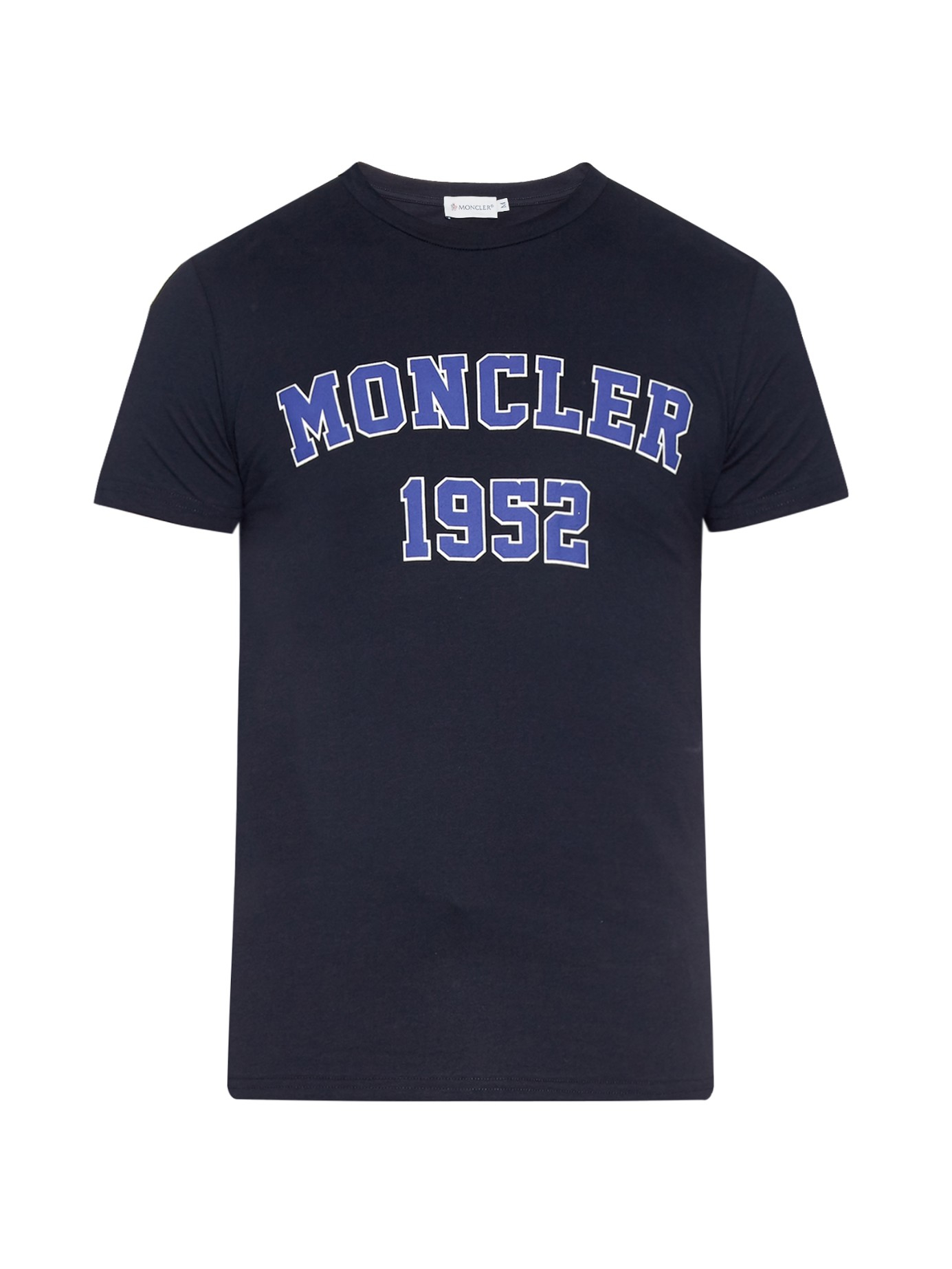 Moncler Cotton 1952 Logo-print Jersey T-shirt in Navy (Blue) for Men - Lyst