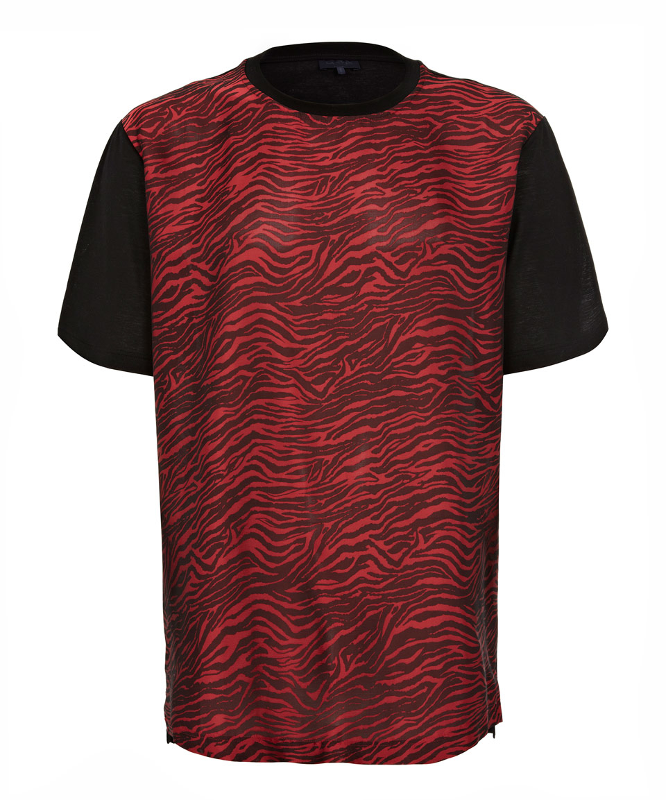 Lyst Lanvin Red Tiger Stripe Tshirt in Red for Men