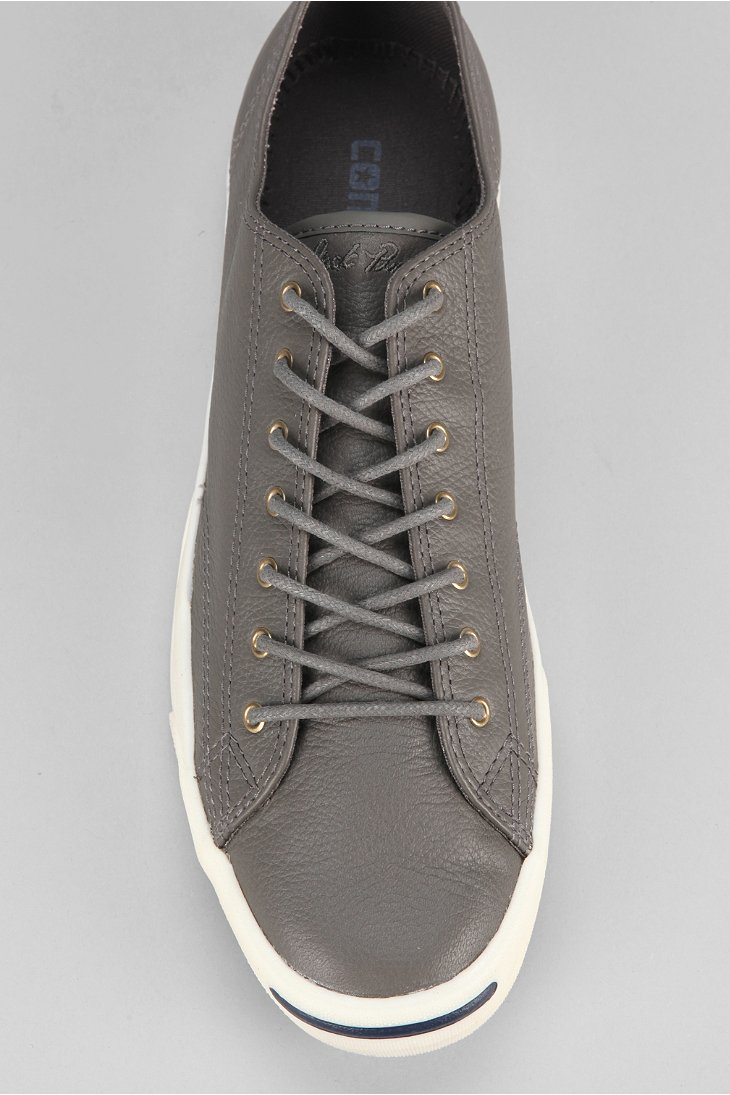Converse Jack Purcell Jeff Leather Sneaker in Dark Grey