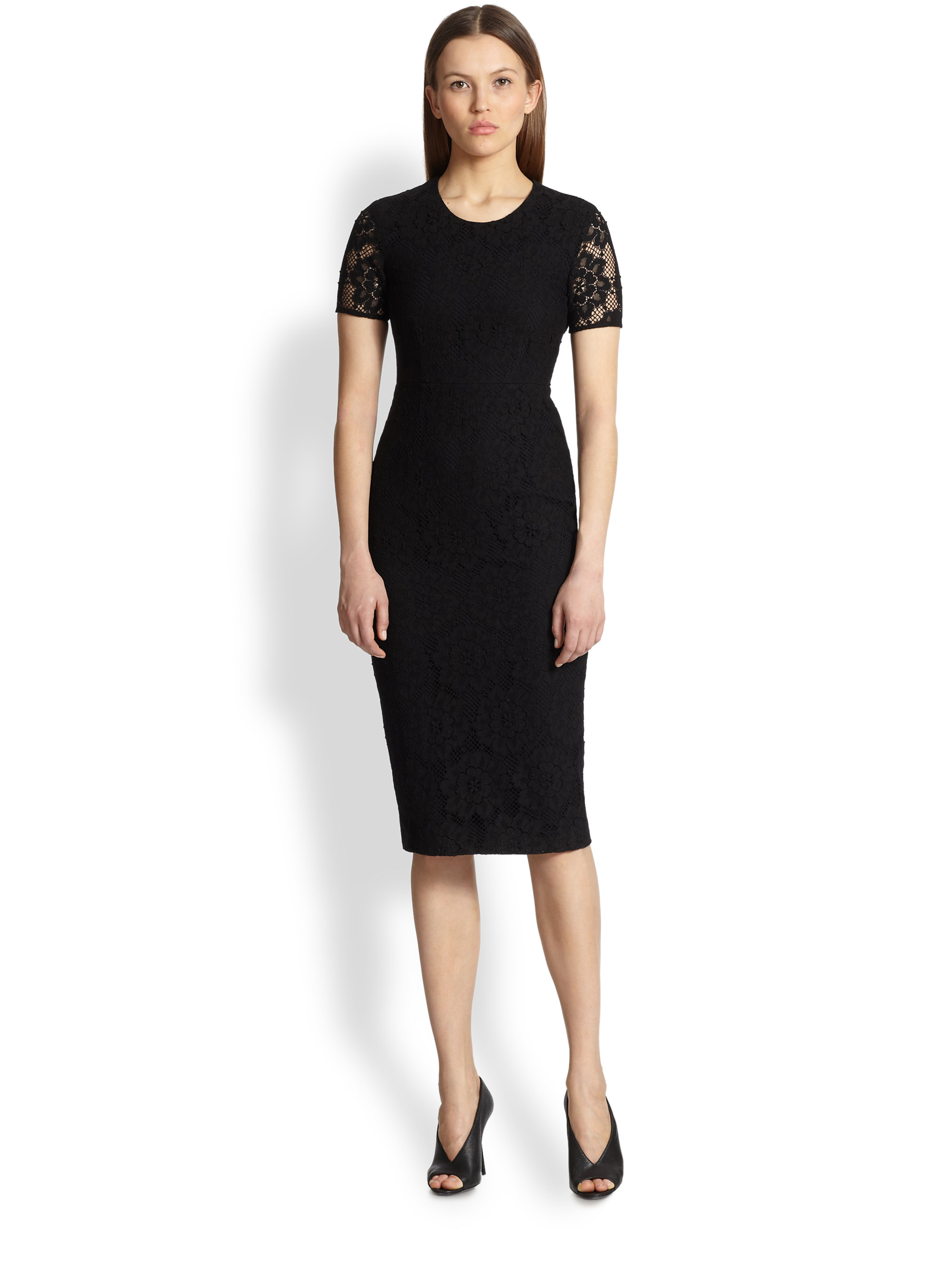 burberry black lace dress