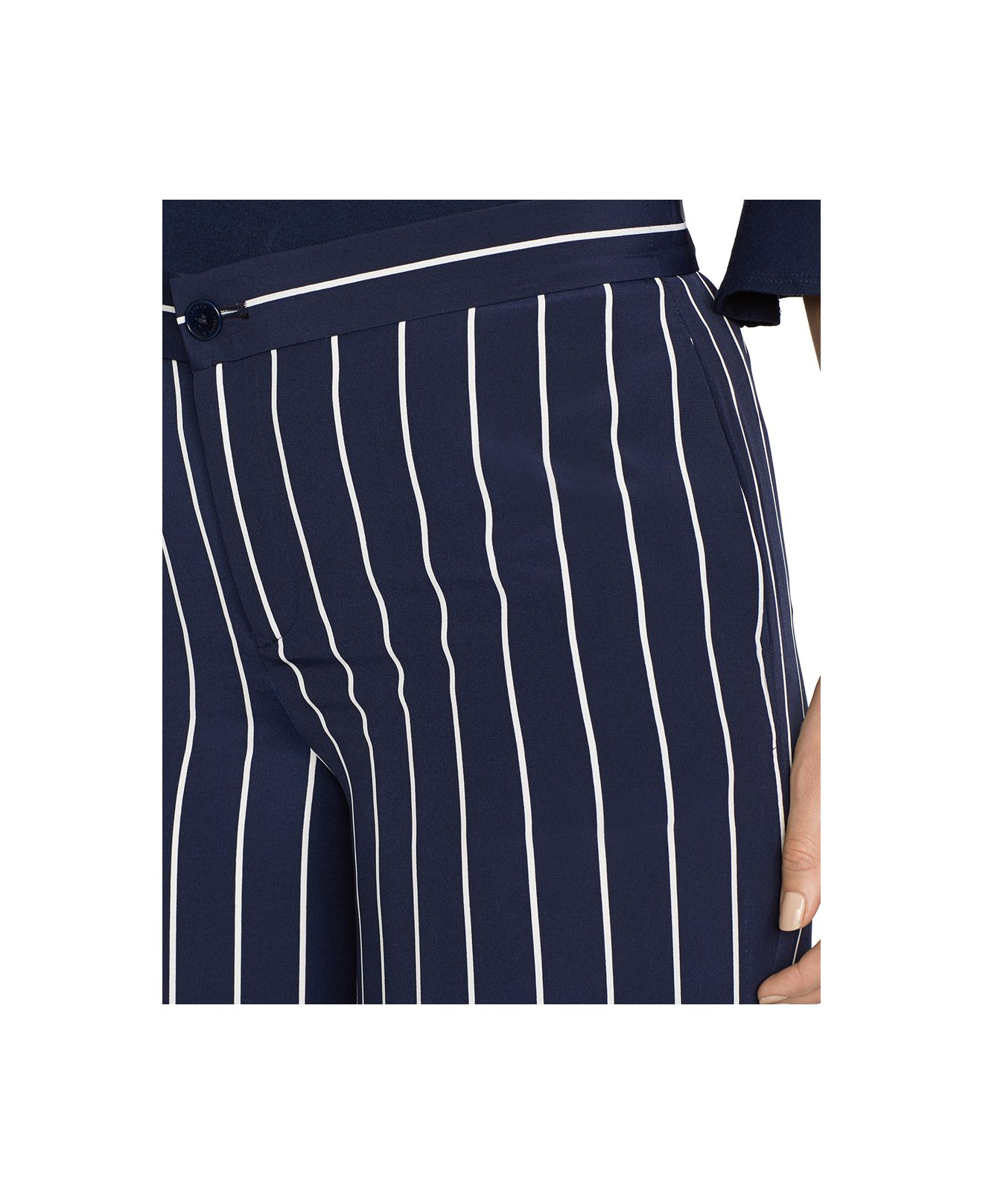 Lyst Lauren By Ralph Lauren Plus Size Striped WideLeg Pants in Blue