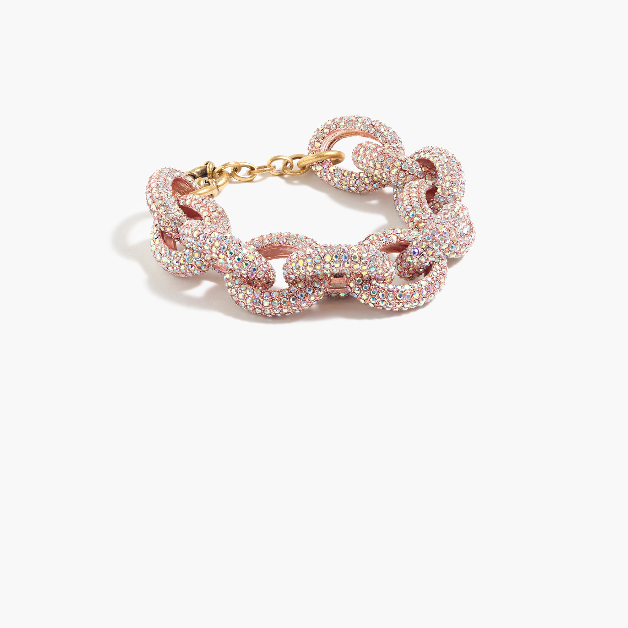 J.CREW PAVE CRYSTAL CHUNKY CHAIN LINK BRACELET- Stunning!