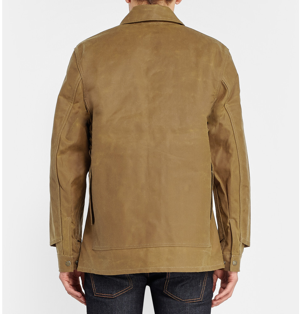 Filson Tin Cloth Cruiser Oiled Cotton-Canvas Field Jacket in Brown for ...