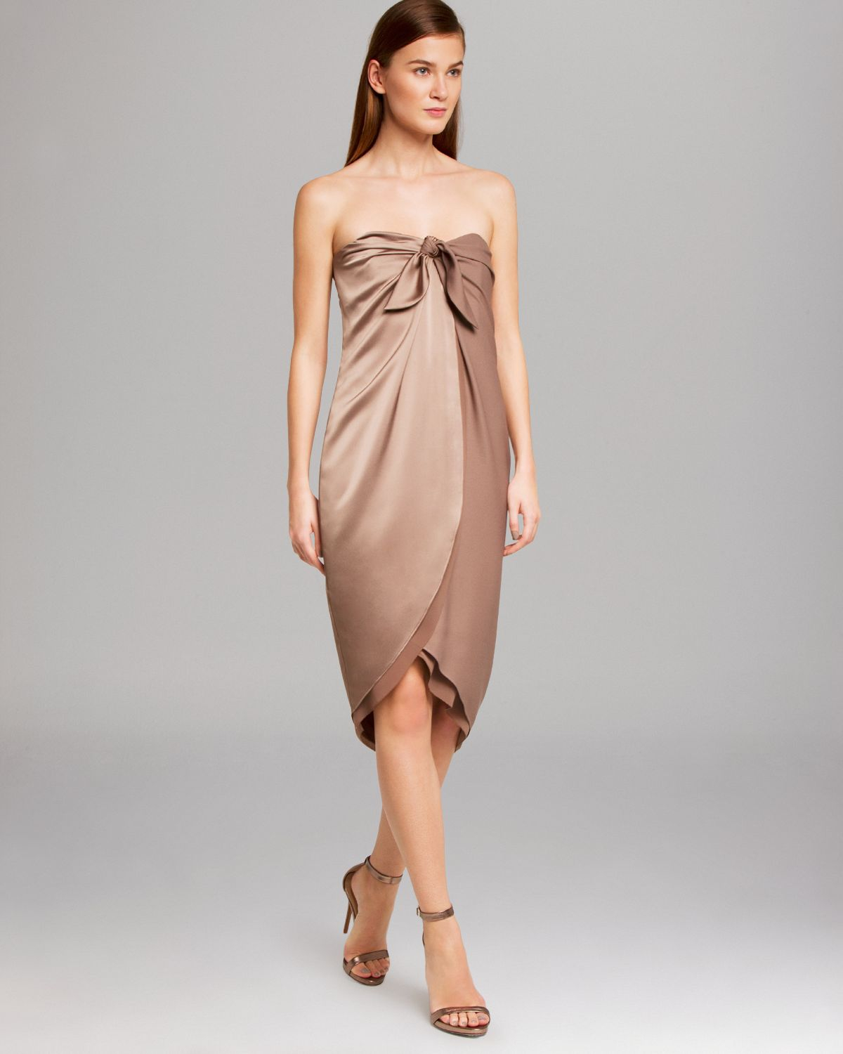 strapless tie dress