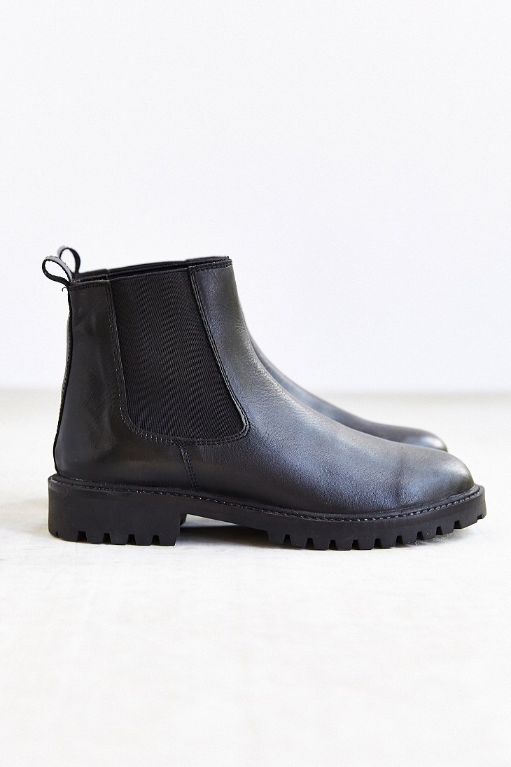 treaded chelsea boots