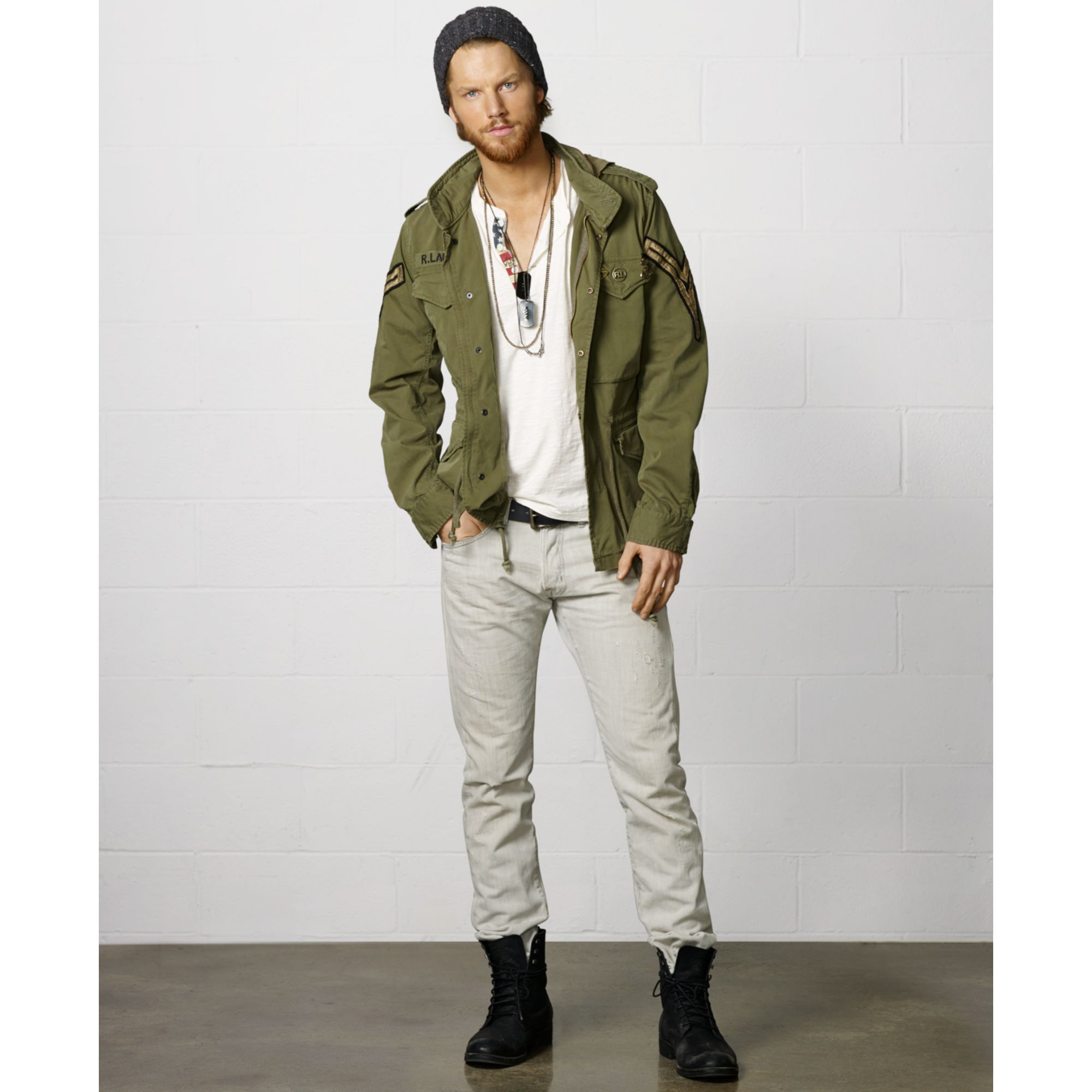 denim and supply military jacket mens