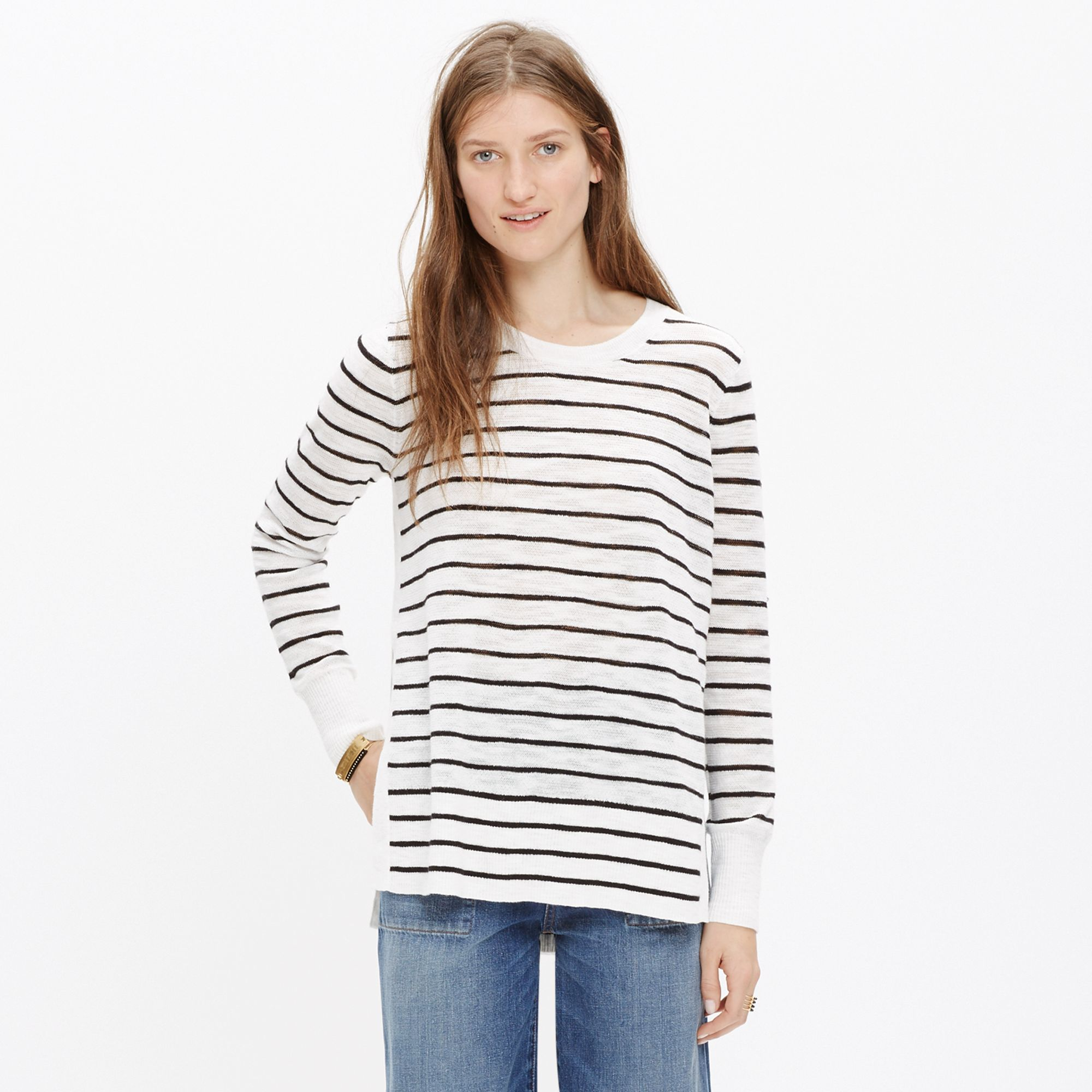Lyst - Madewell Sunview Sweater In Stripe in Black
