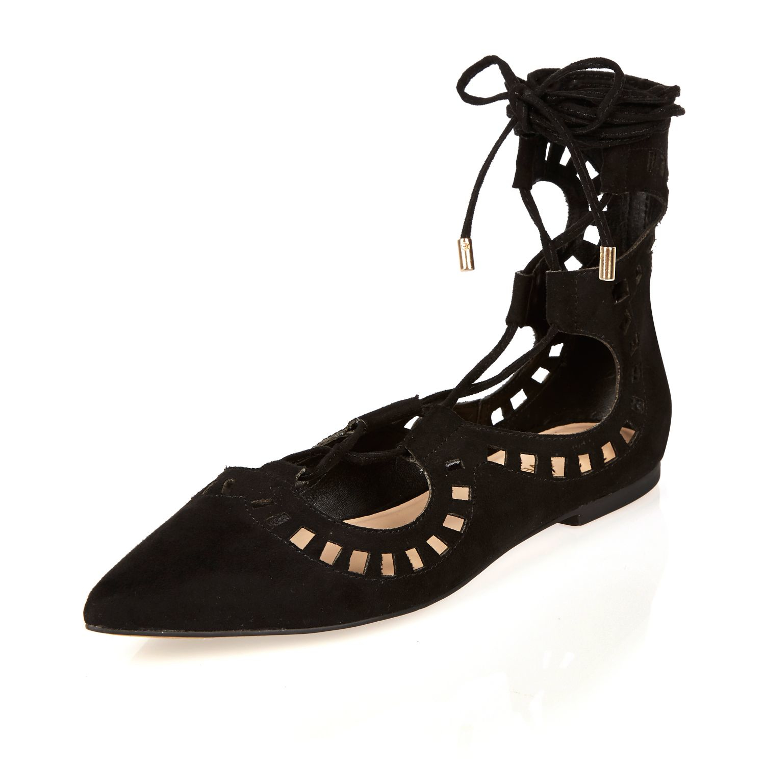 ghillie lace up flats