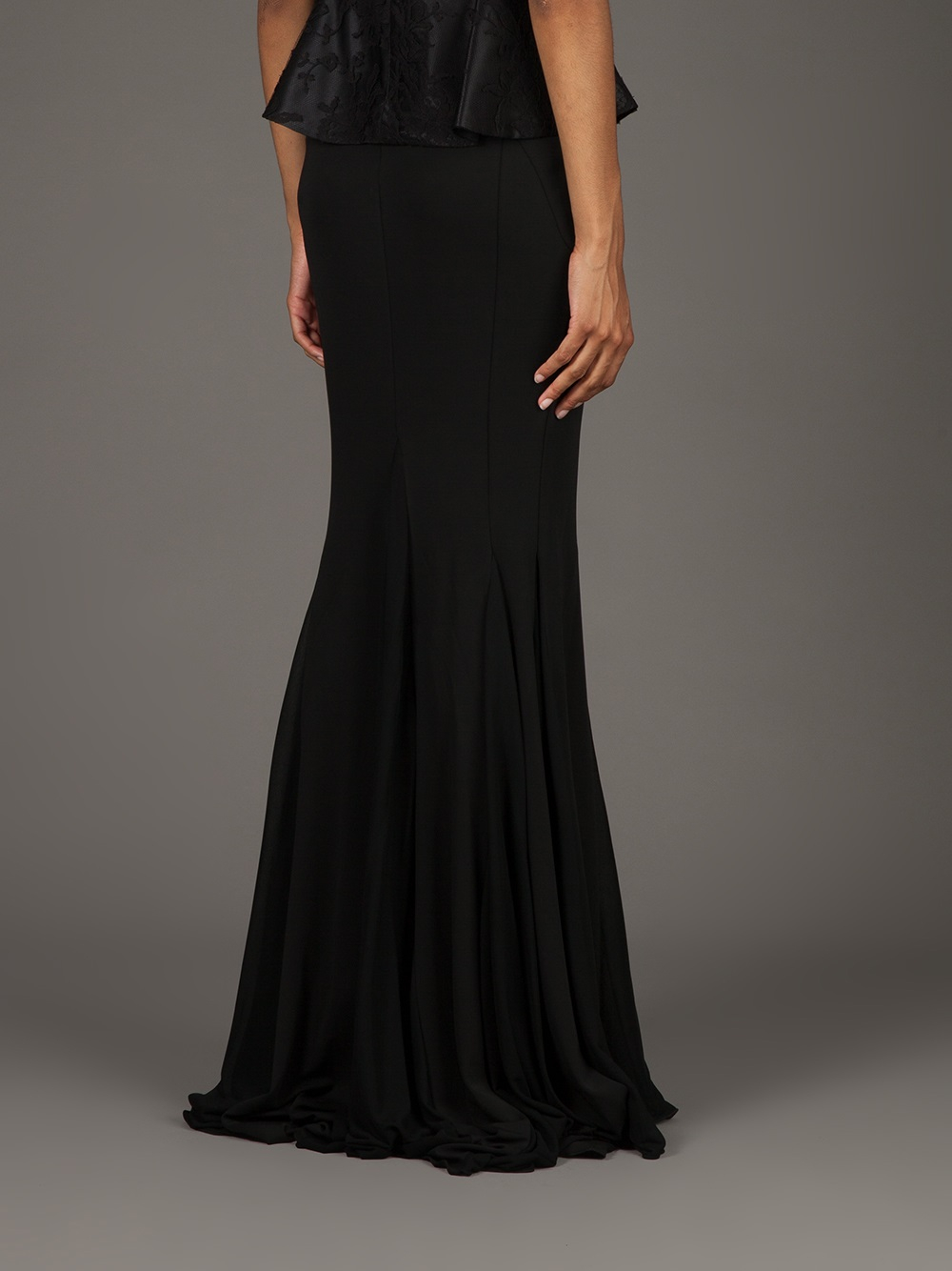 long black fishtail skirt