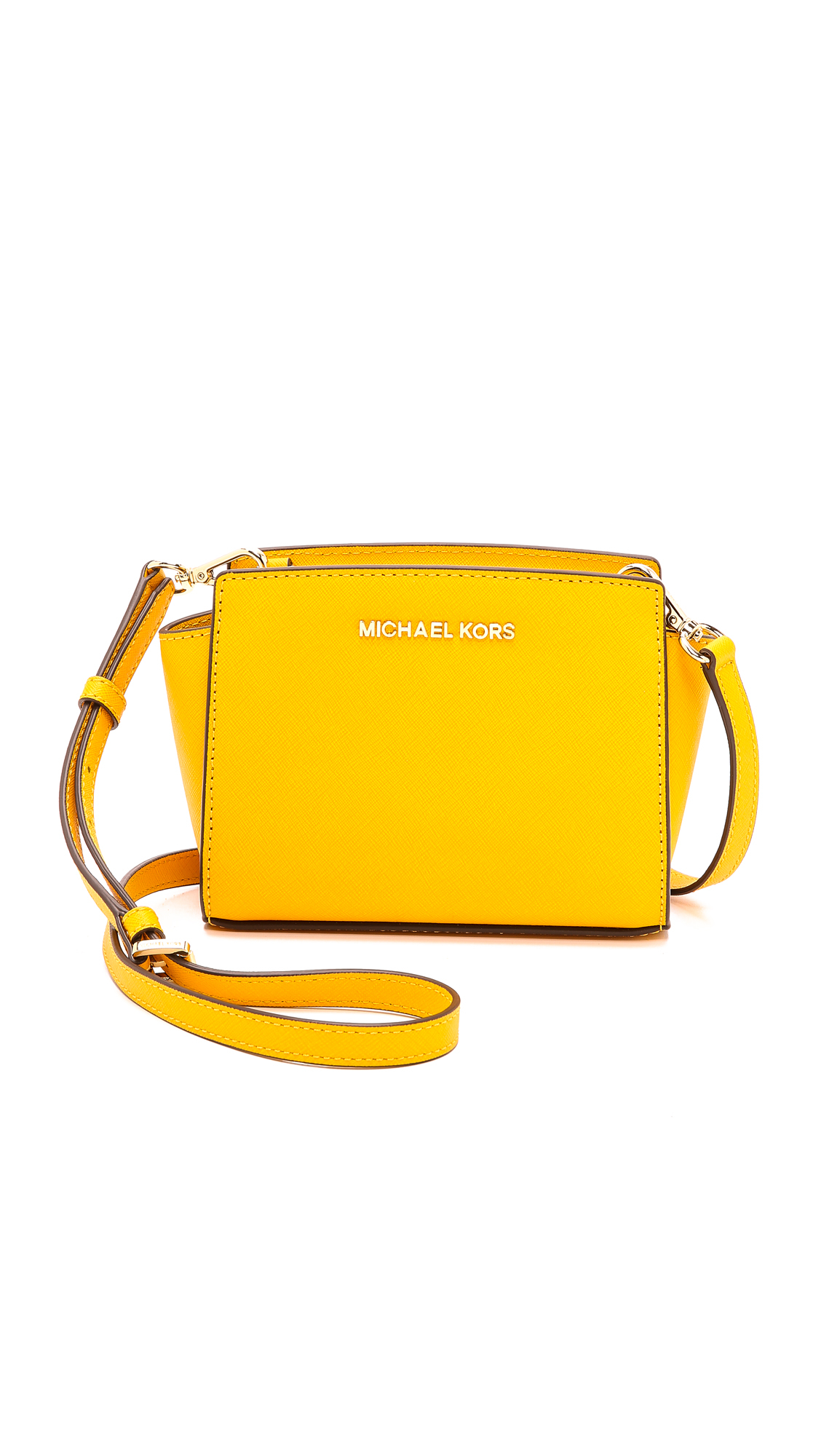 MICHAEL Michael Kors Selma Mini Messenger Bag - Chili in Yellow | Lyst