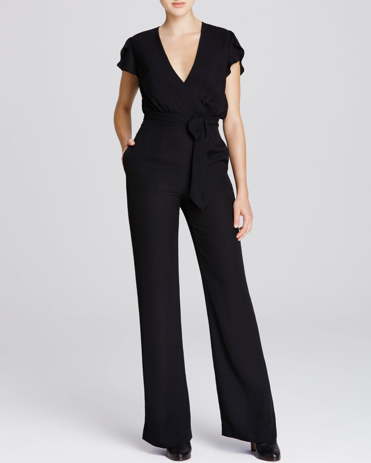 flutter sleeve jumpsuit