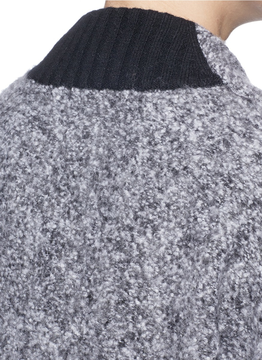 boucle sweater coat