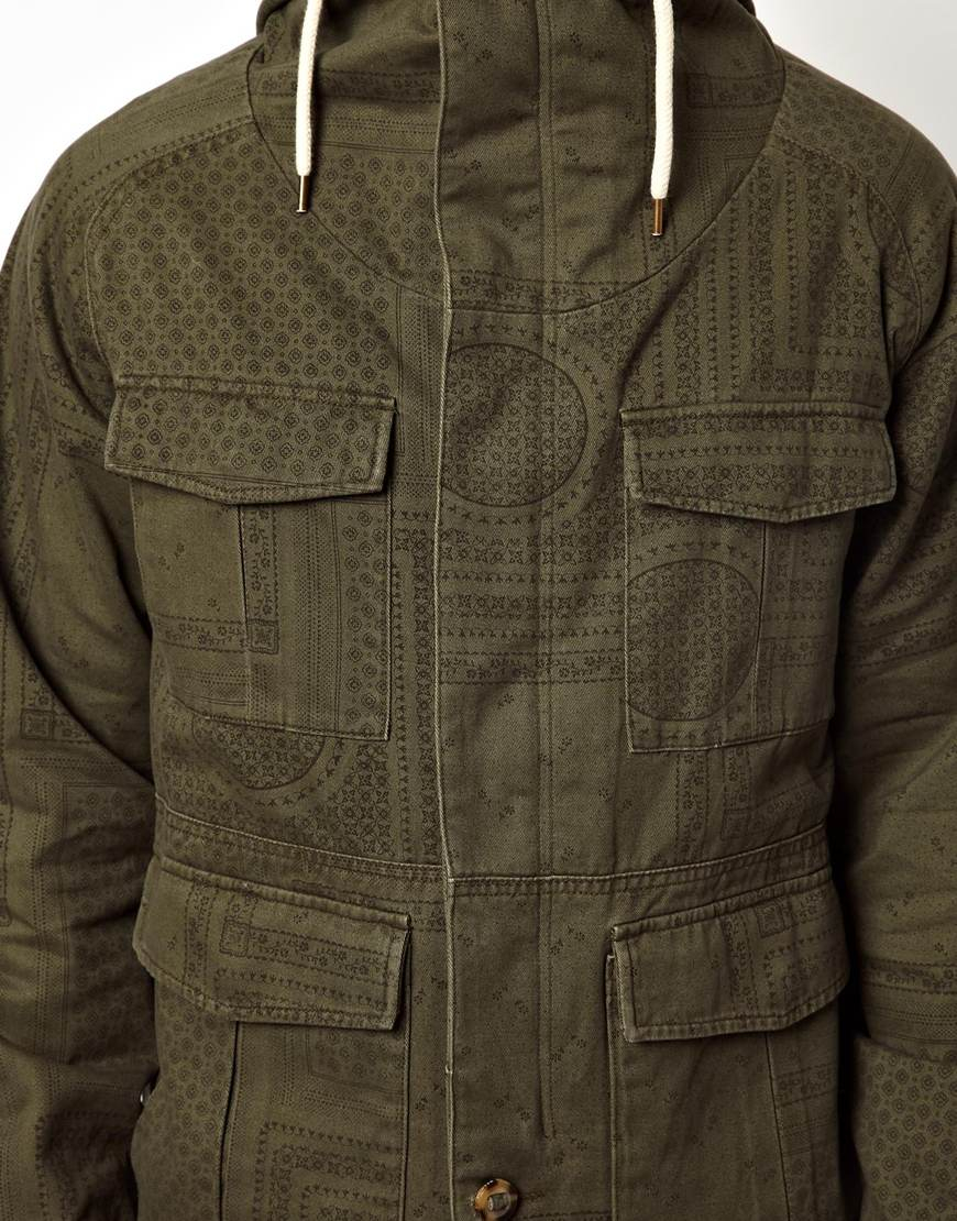 Deus Ex Machina Gordon Jacket in Bandana Print in Green ...