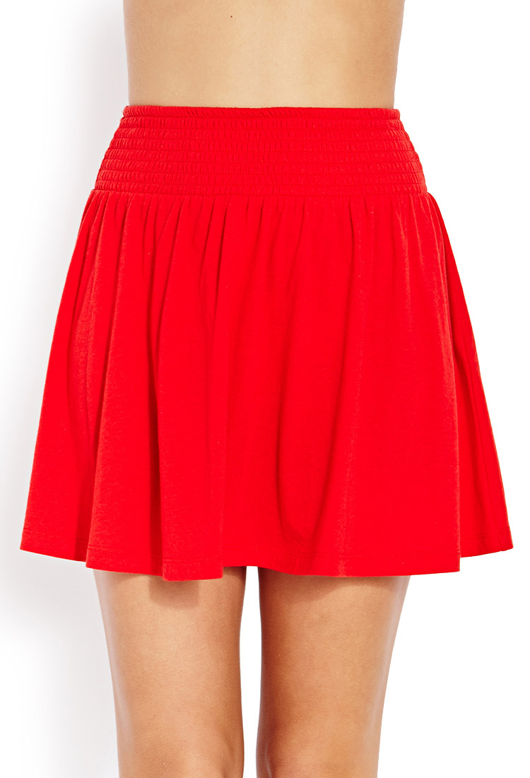 Forever 21 Favorite Flared Skirt in Red | Lyst