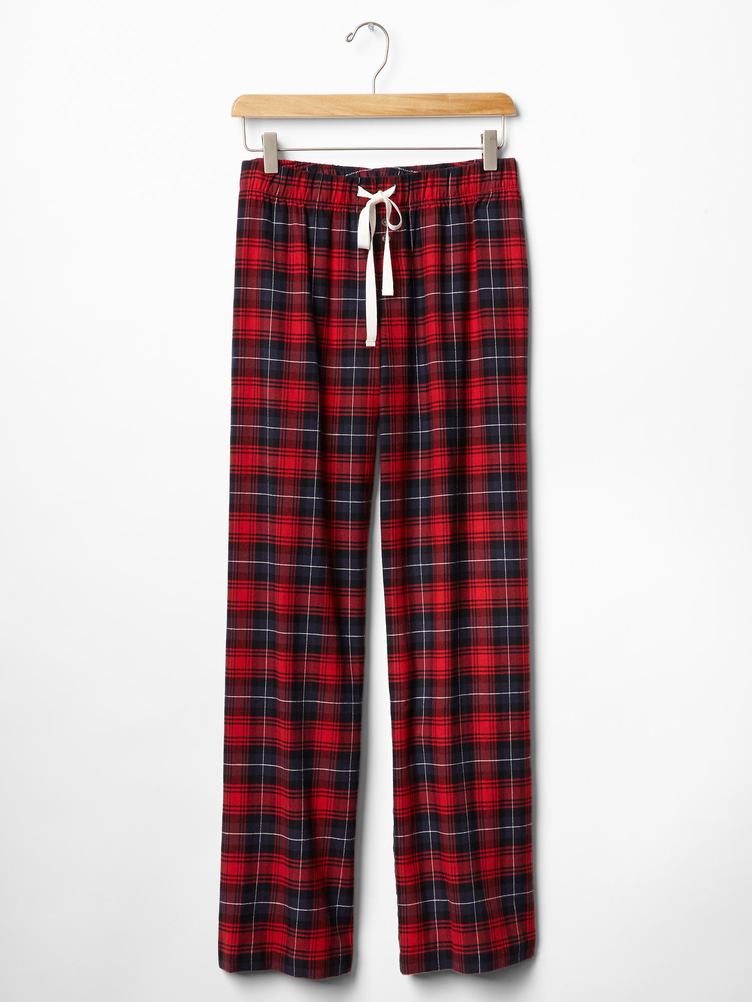 Gap Christmas Plaid Flannel Pants in Red (CLASSIC TARTAN RED) | Lyst