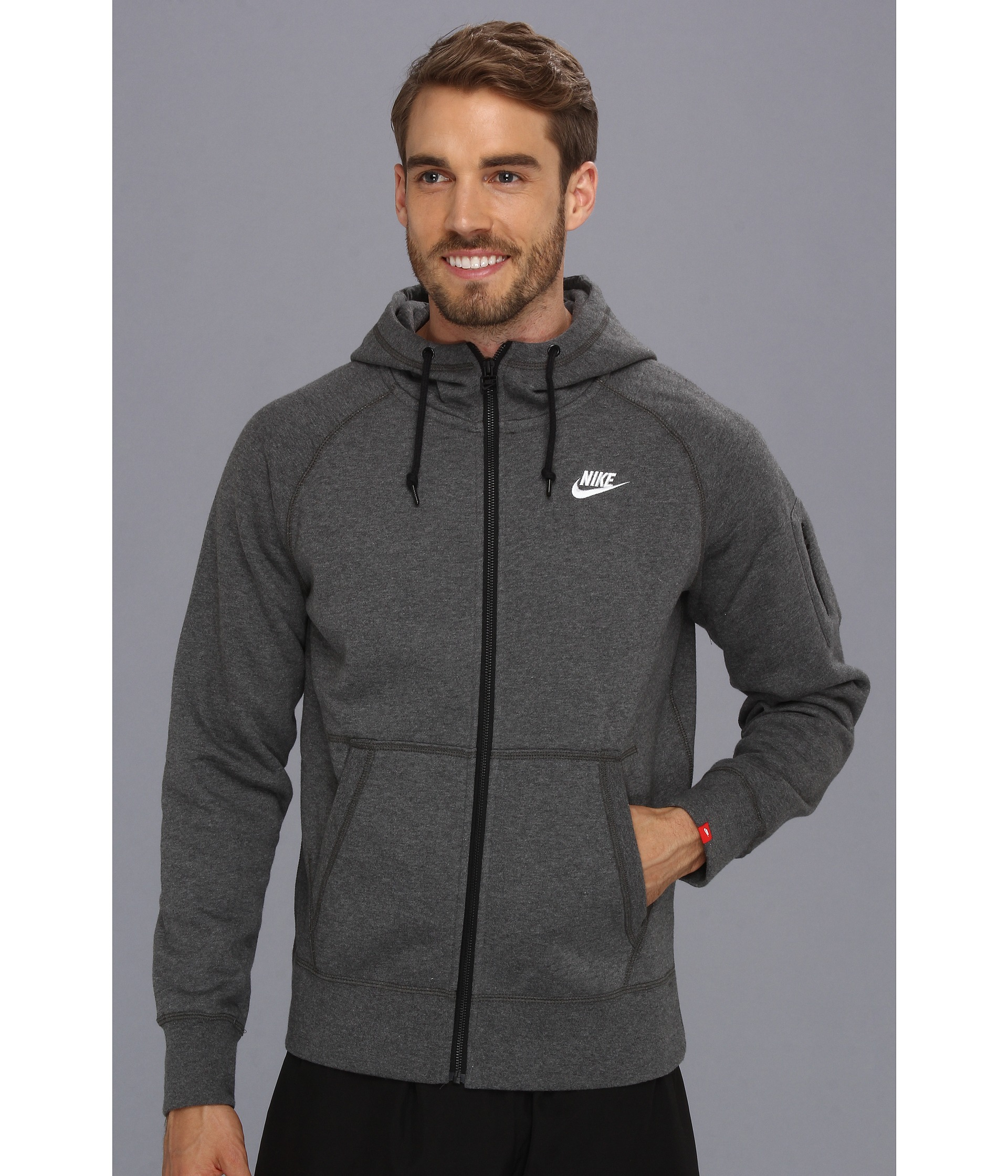 nike gray aw77 hoodie with arm pocket Off 69% - sirinscrochet.com