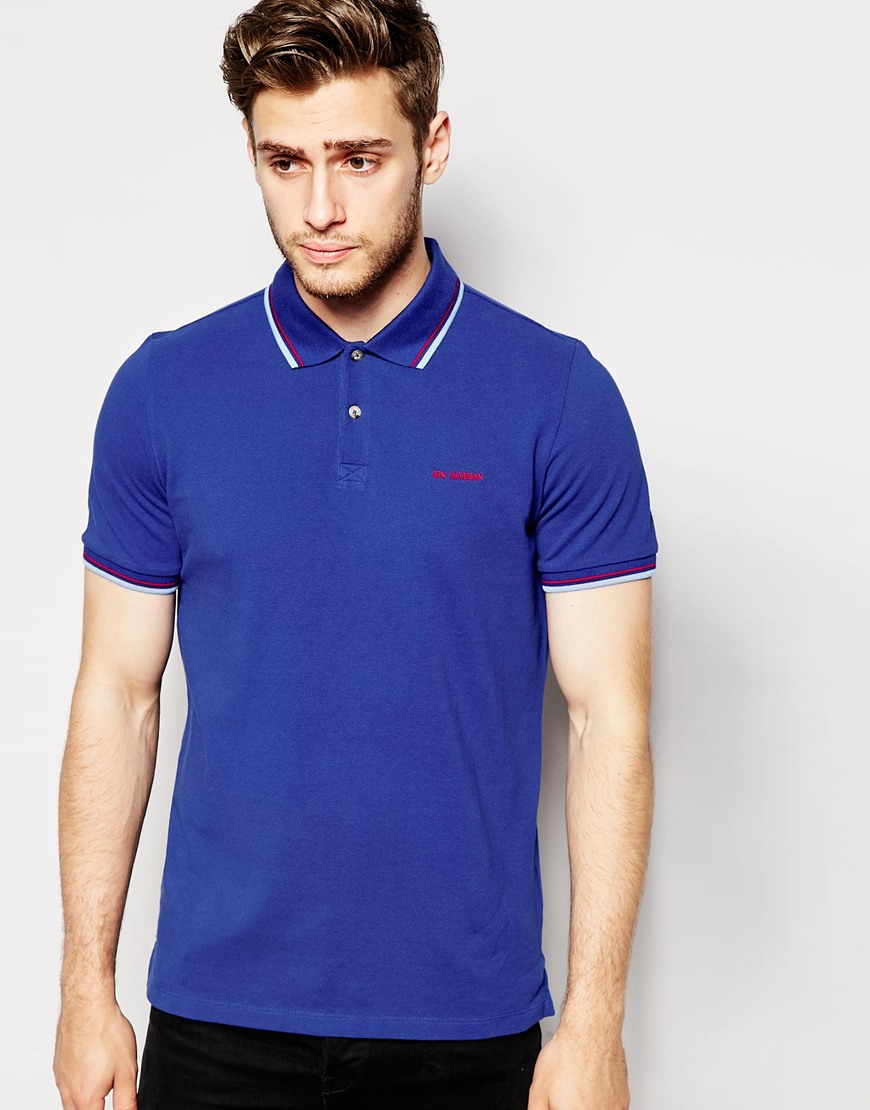 Ben sherman Polo Shirt in Blue for Men | Lyst