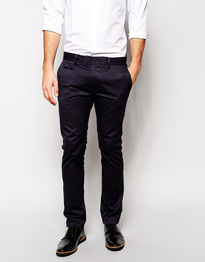 DIESEL Chinos Chi Tight Slim Fit in Blue for Men | Lyst