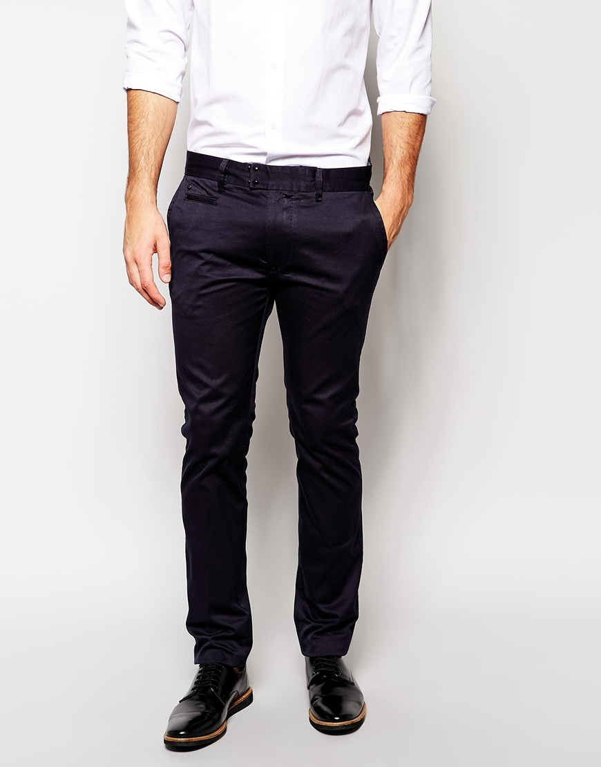 DIESEL Chinos Chi Tight Slim Fit in Blue for Men Lyst