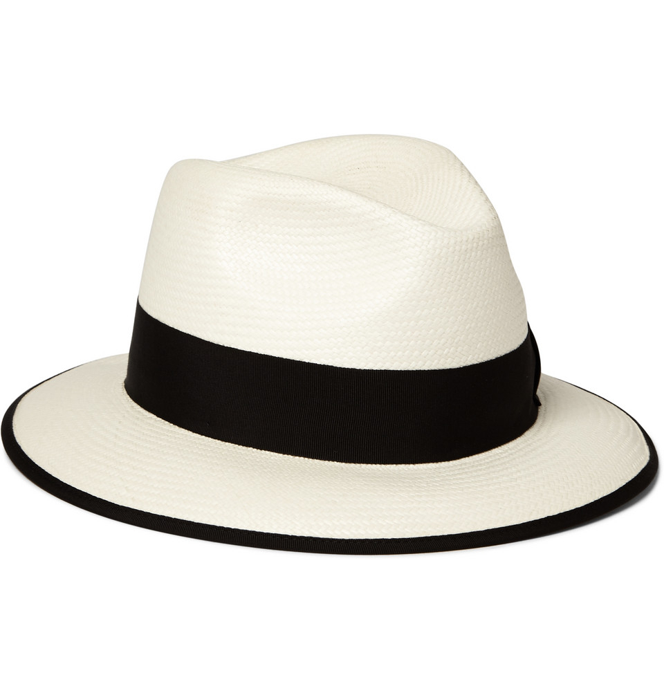 Lyst - Gucci Woven-Straw Panama Hat in White for Men