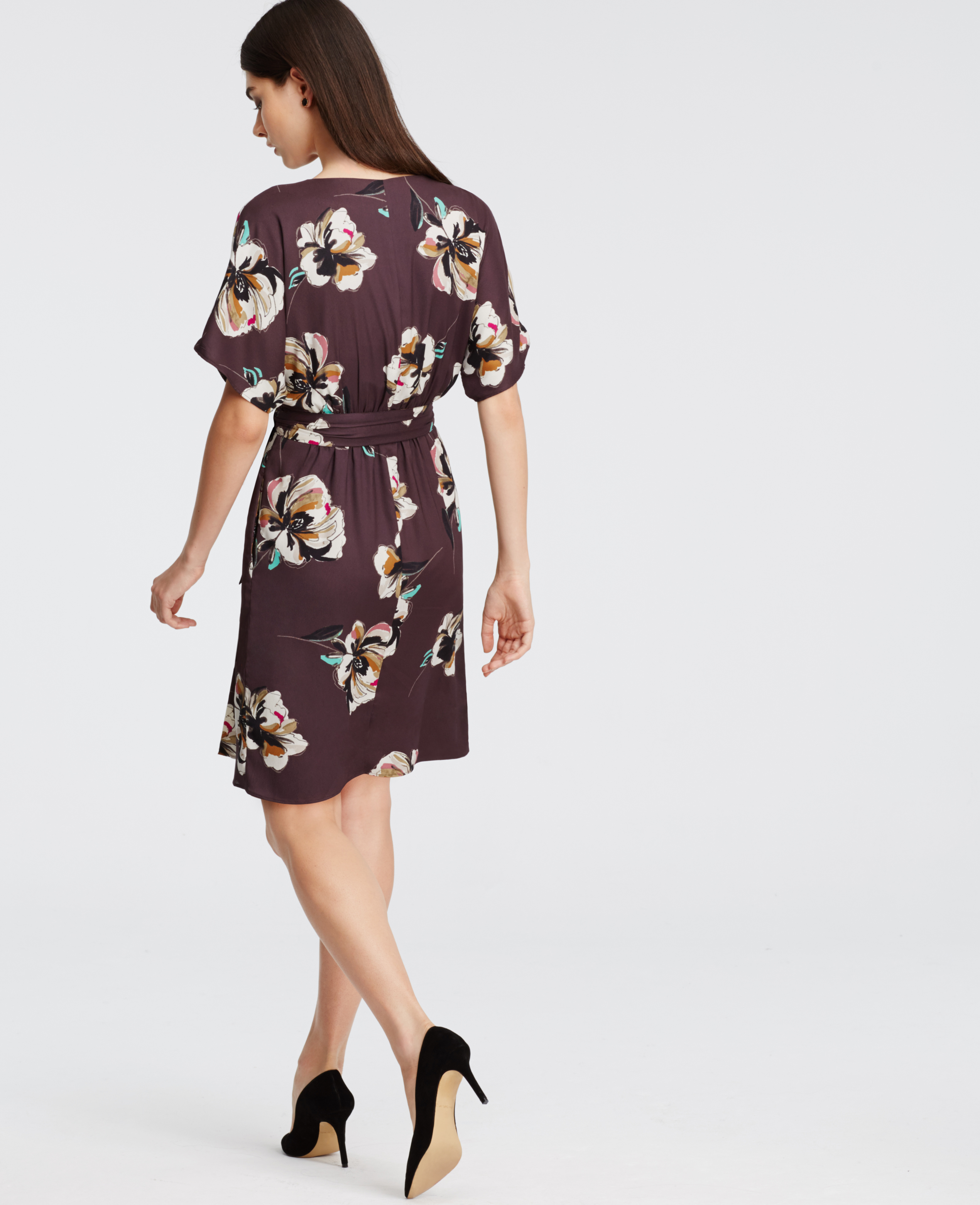 ann taylor floral wrap dress