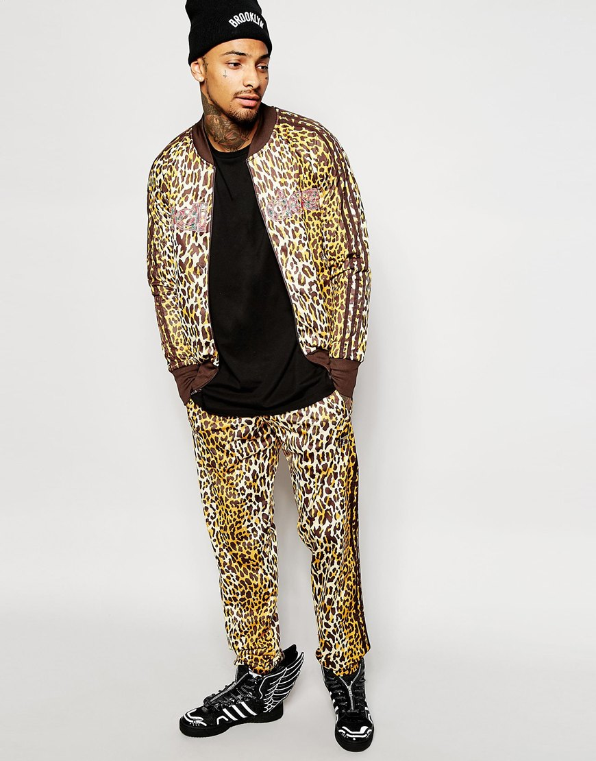 adidas Originals Synthetic X Jeremy Scott Leopard Track Pants in Brown for  Men | Lyst