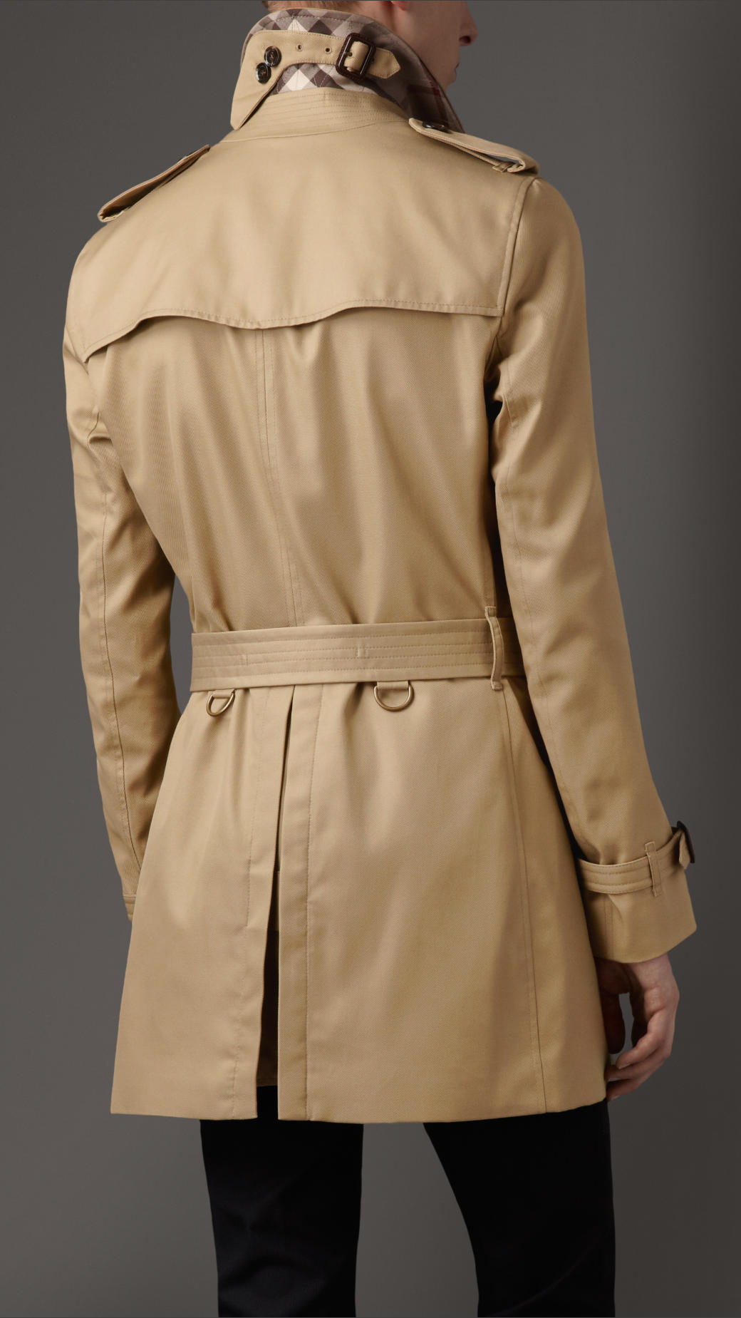 Burberry Mid Length Technical Cotton Trench Coat in Natural for Men - Lyst