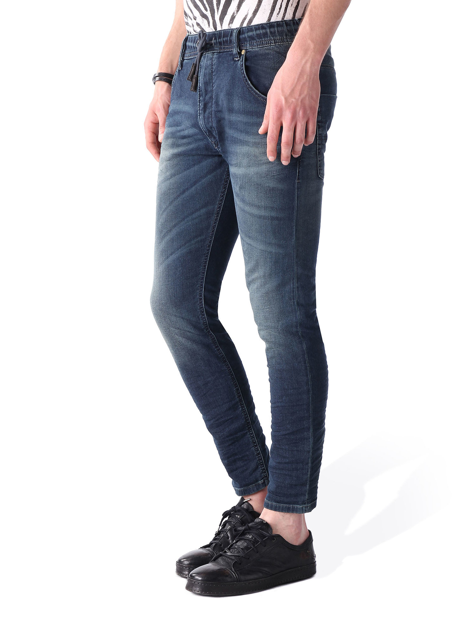 men's track jeans with stripe