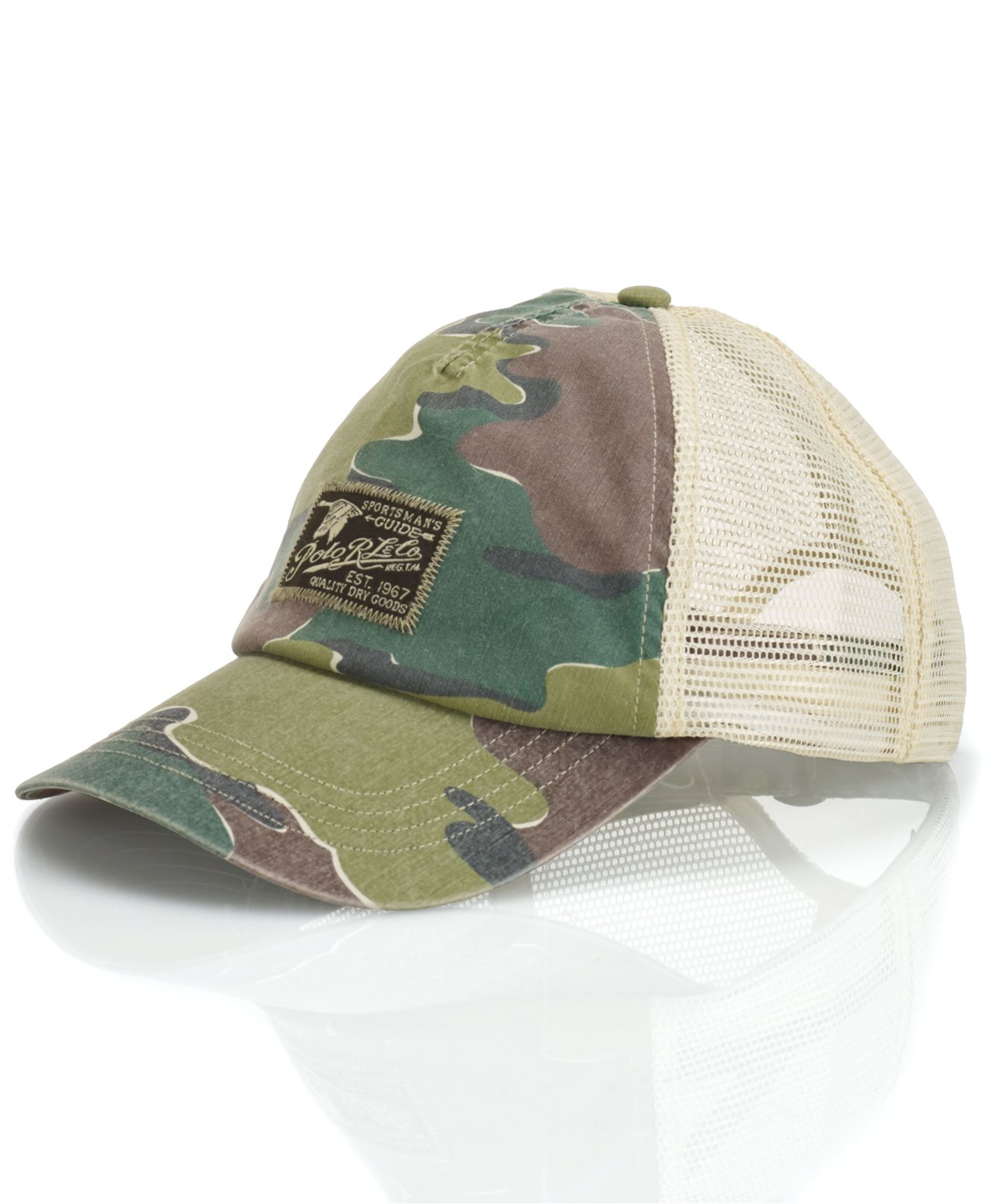 Polo Ralph Lauren Camo Trucker Hat in Green for Men | Lyst