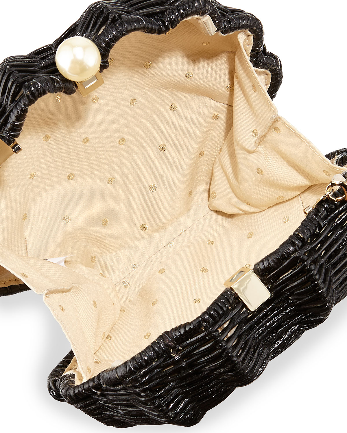 Kate spade Splash Out Wicker Clam Shell Clutch Bag in Black Lyst