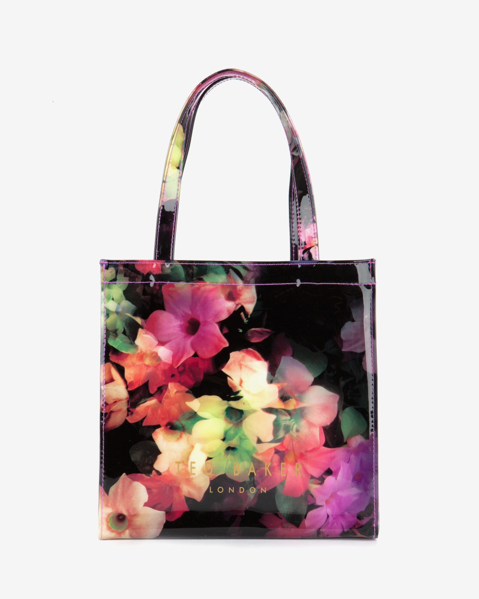 Ted Baker Small Cascading Floral Shopper Bag in Black