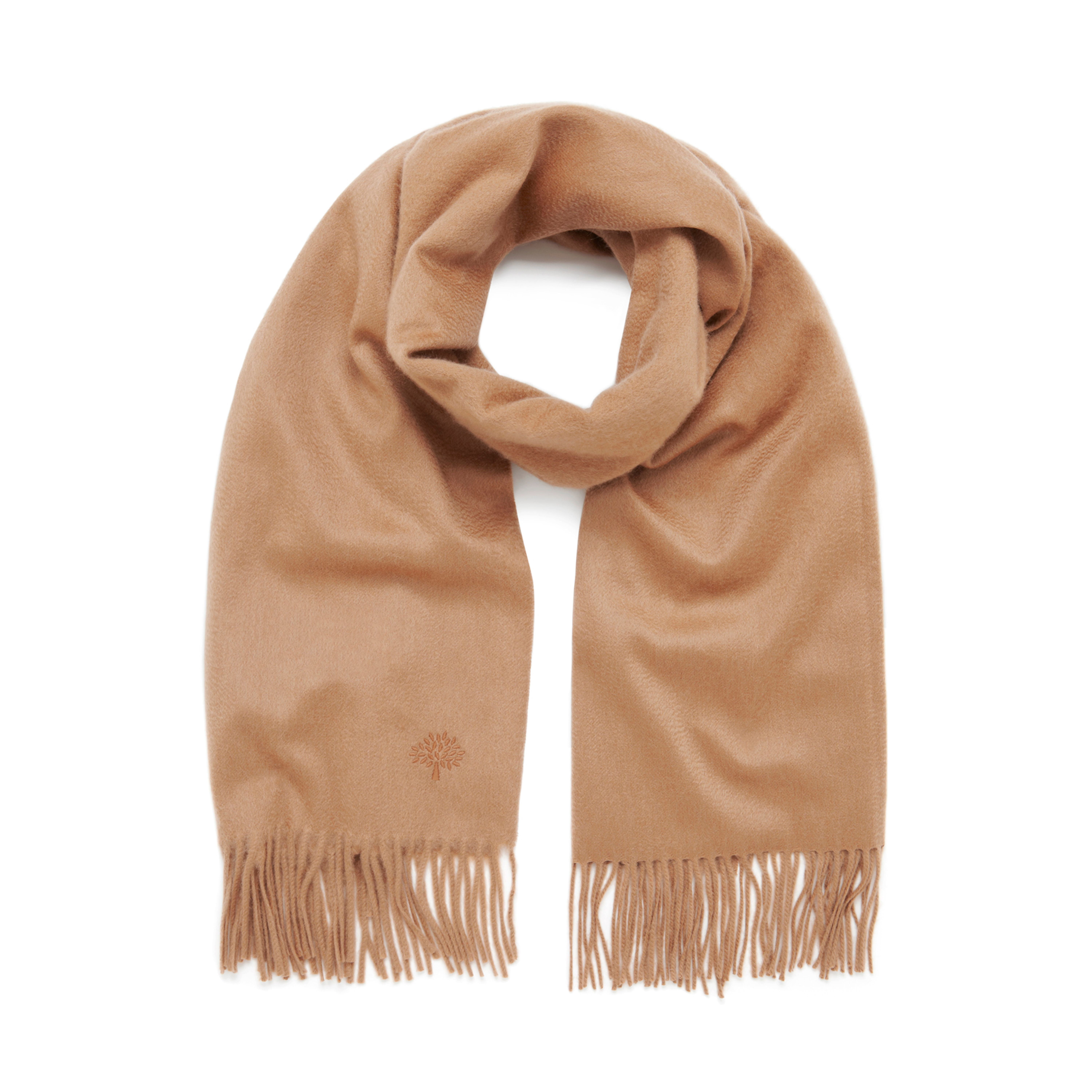 Mulberry Cashmere Scarf in Brown Lyst