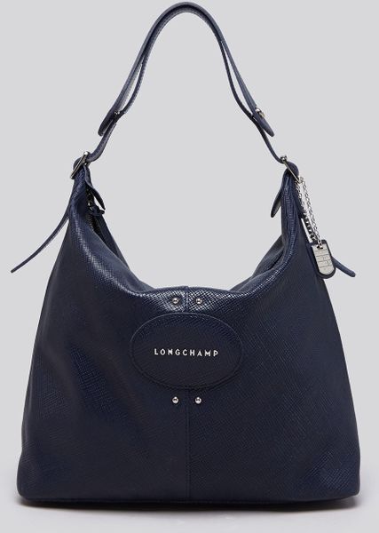 Longchamp Hobo - Quadri in Blue (Navy)