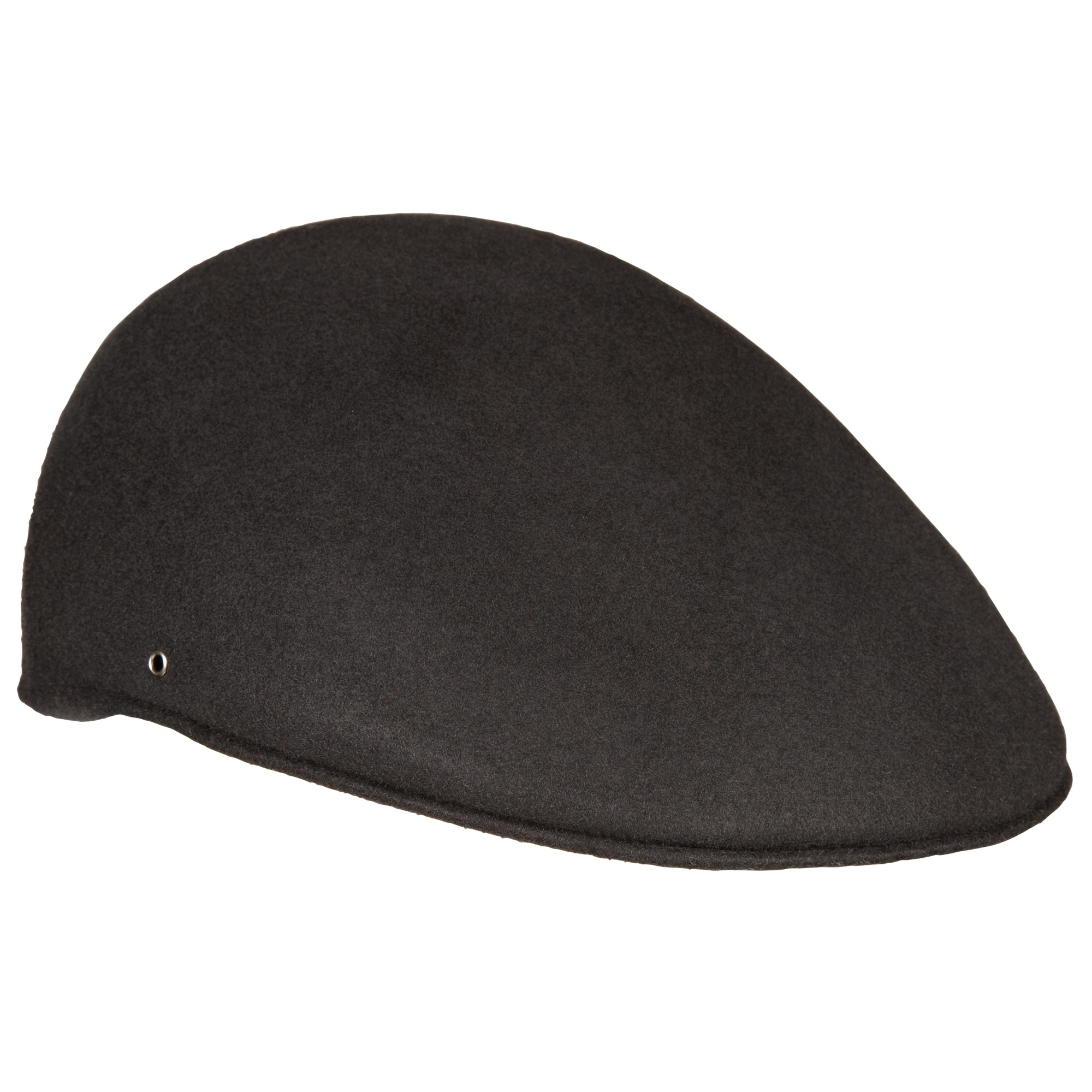 black moulded melton flat cap