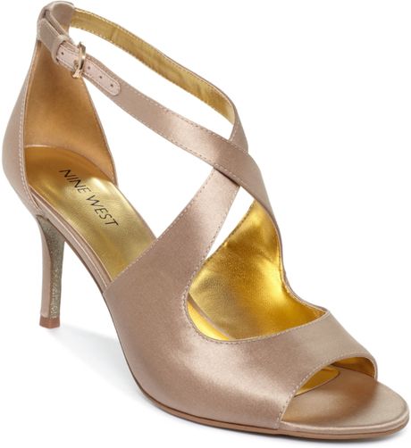 Nine West Gessabel Evening Sandals in Beige (Blush Satin) | Lyst Nine West Gessabel Evening Sandals in Beige (Blush Satin) | Lyst