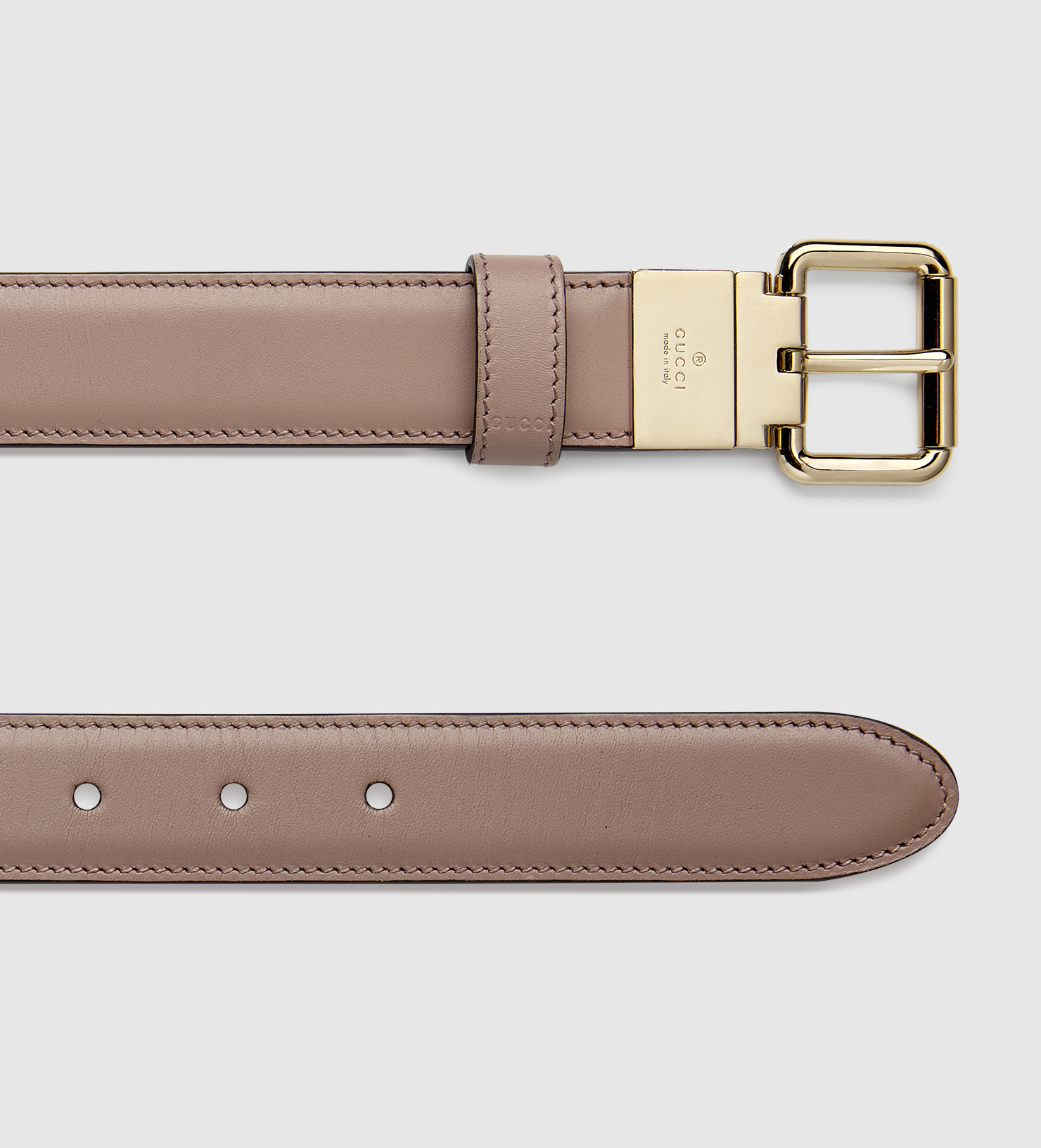 Gucci Reversible Leather Belt in Natural - Lyst