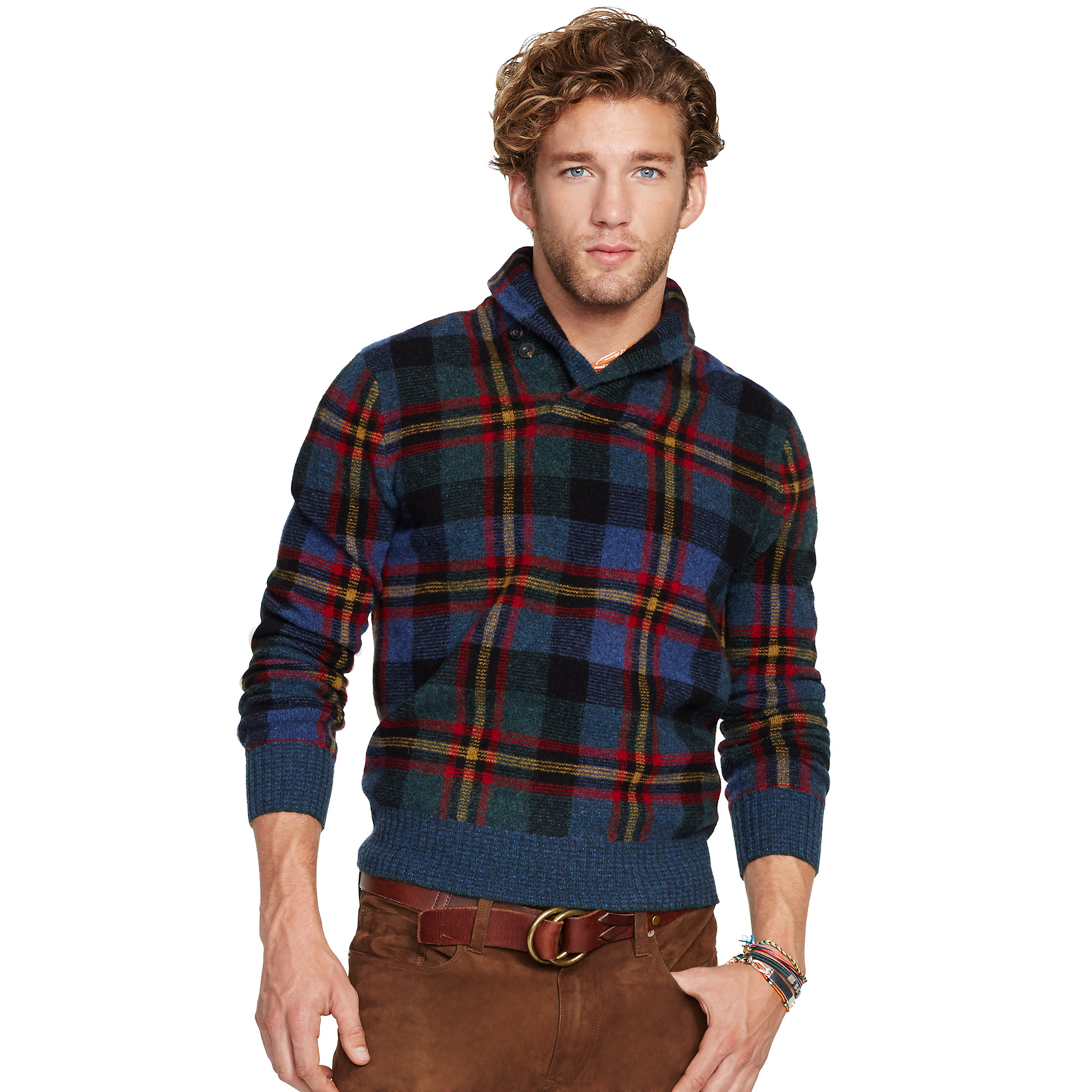sweaters with plaid shirts
