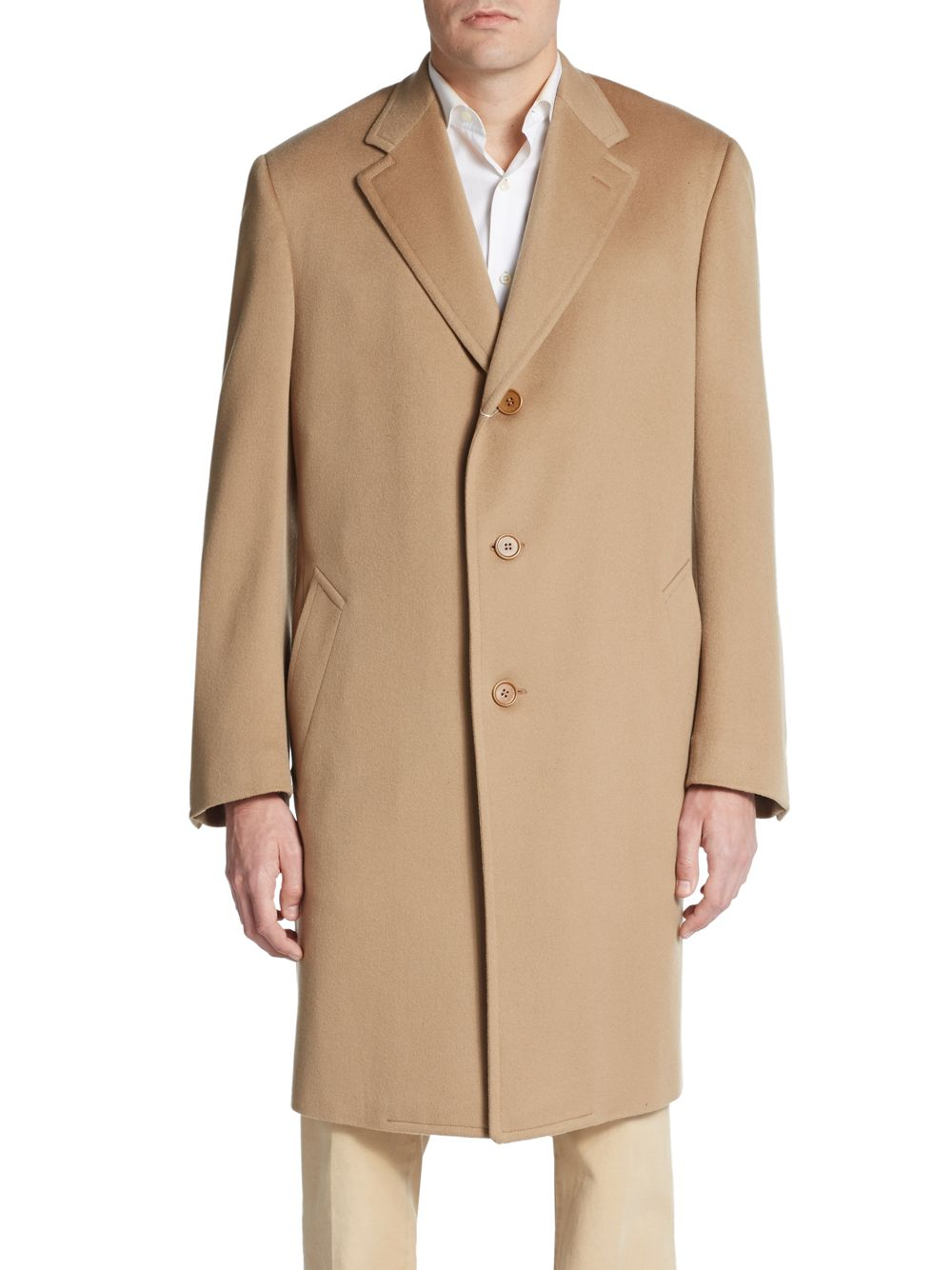 Canali Vicuna Woolcashmere Coat in Brown for Men | Lyst
