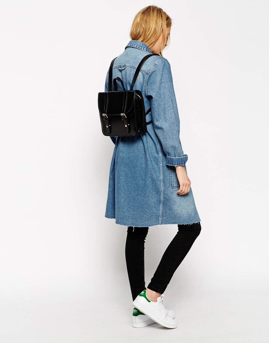 black satchel backpack